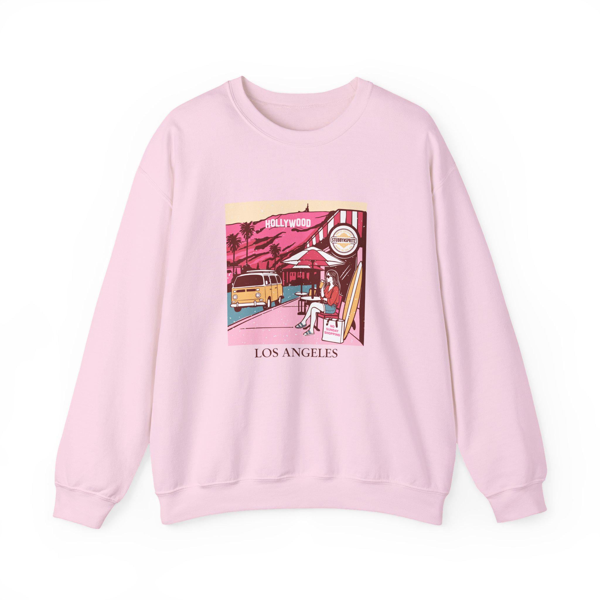 Los Angeles Cafe Sweatshirt: Vintage Unisex Crewneck