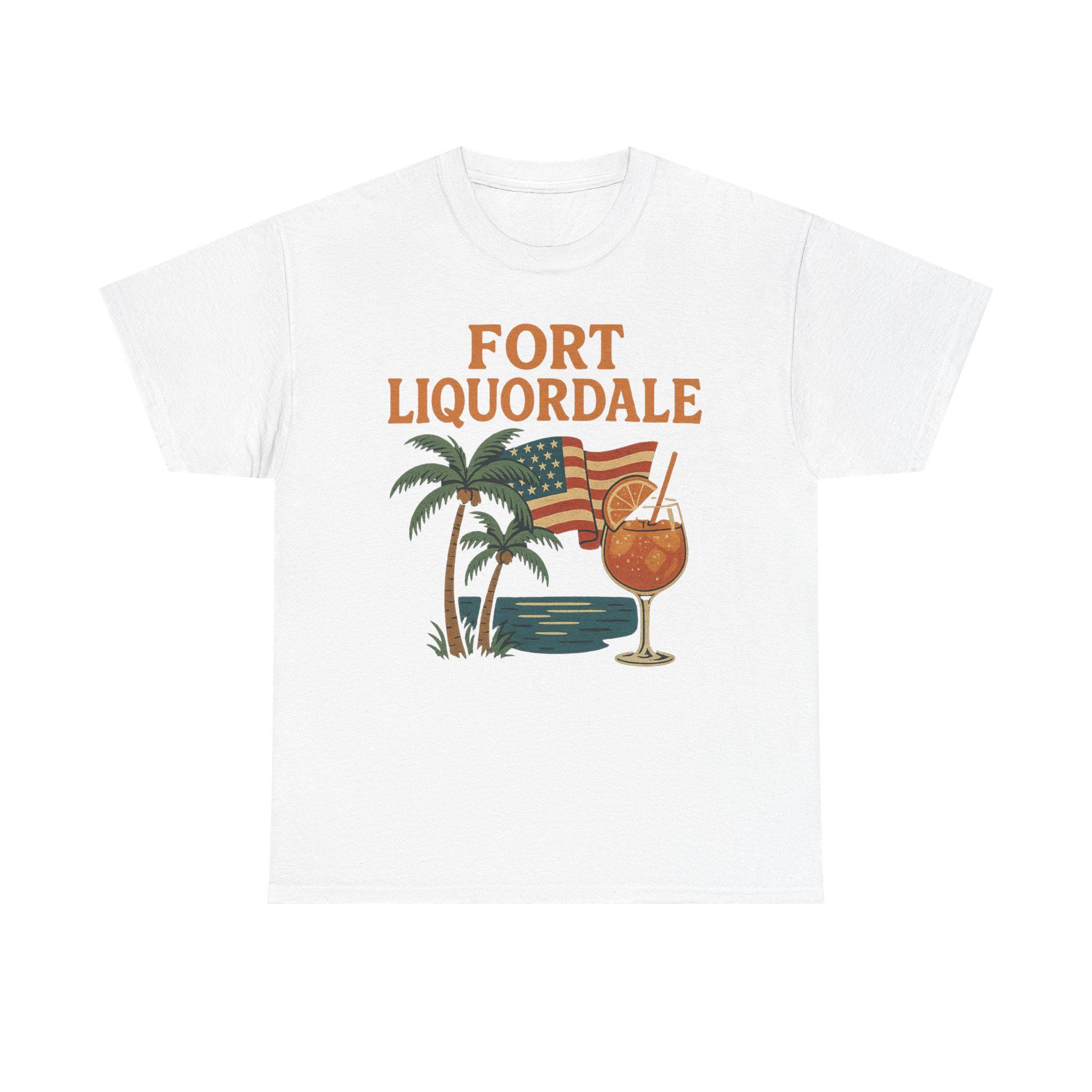 Fort Liquordale Island Vibes T-Shirt: Tropical Beachwear Tee