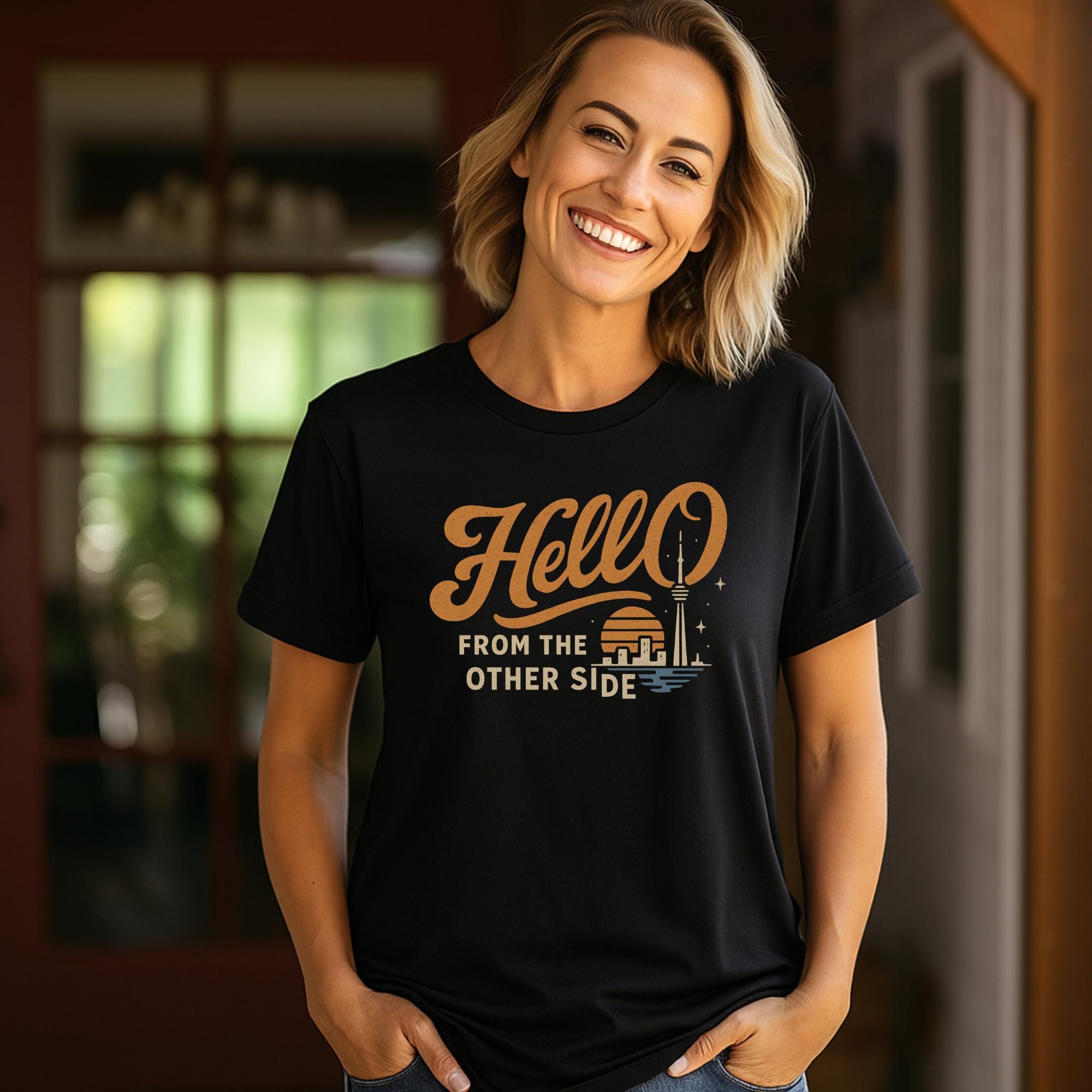 Hello From The Other Side Shirt: Retro Music Lover Tee
