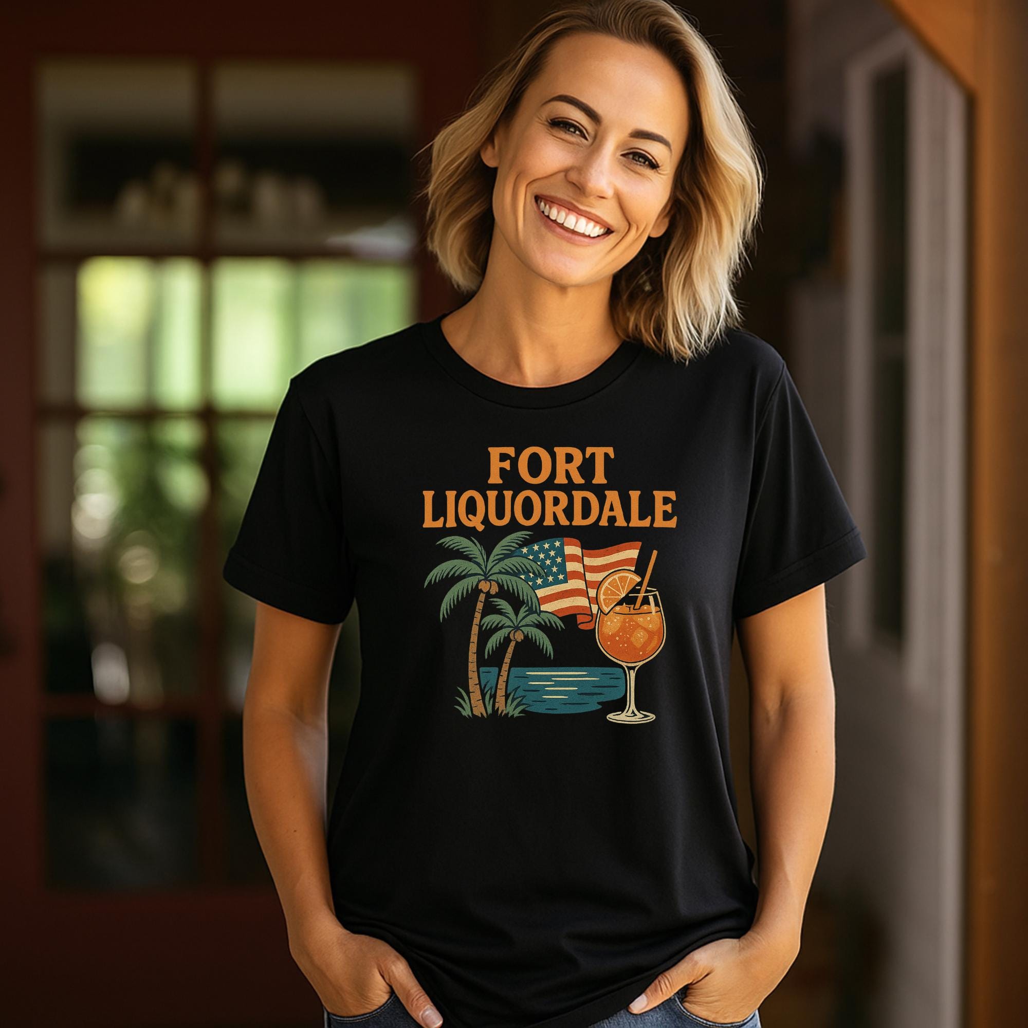 Fort Liquordale Island Vibes T-Shirt: Tropical Beachwear Tee