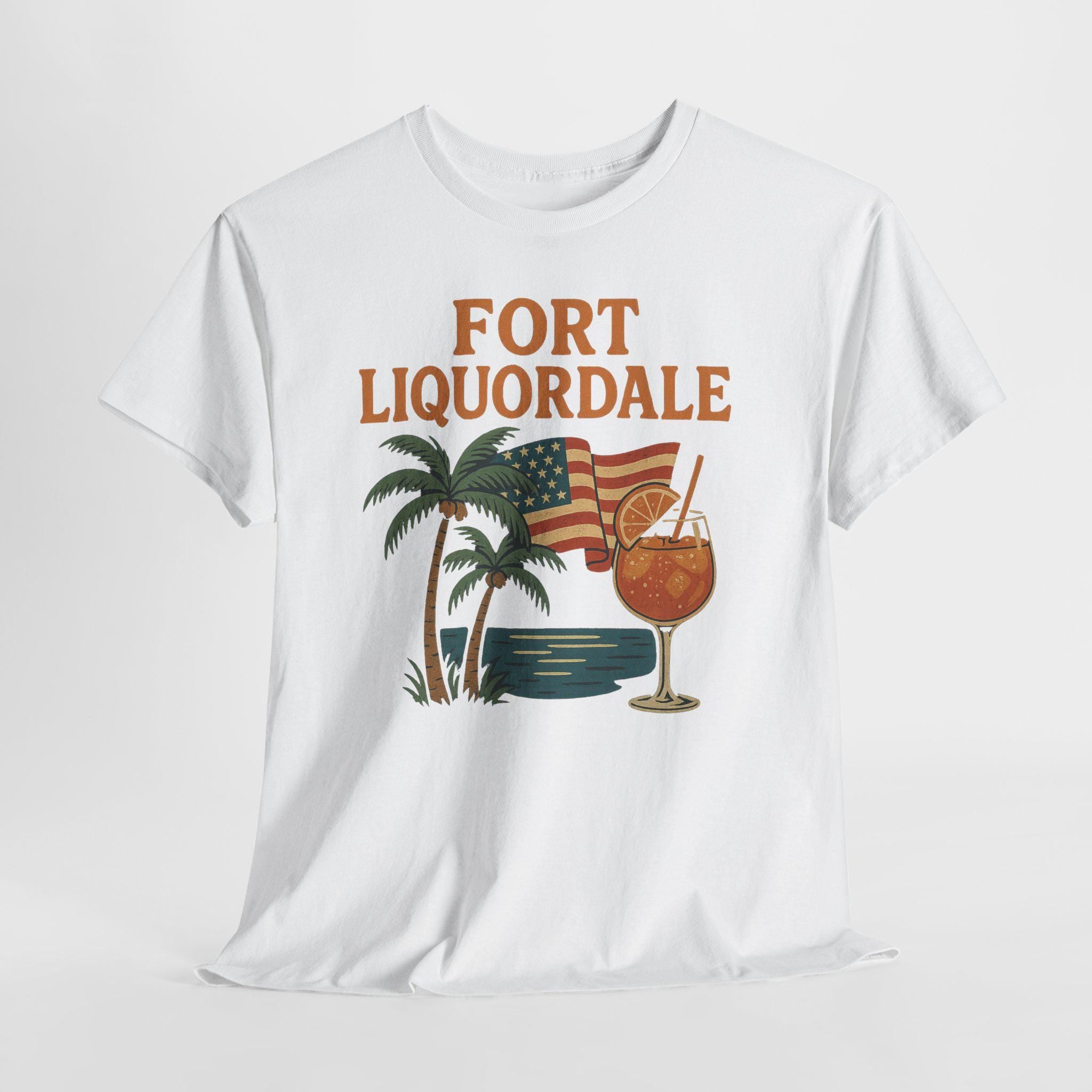 Fort Liquordale Island Vibes T-Shirt: Tropical Beachwear Tee