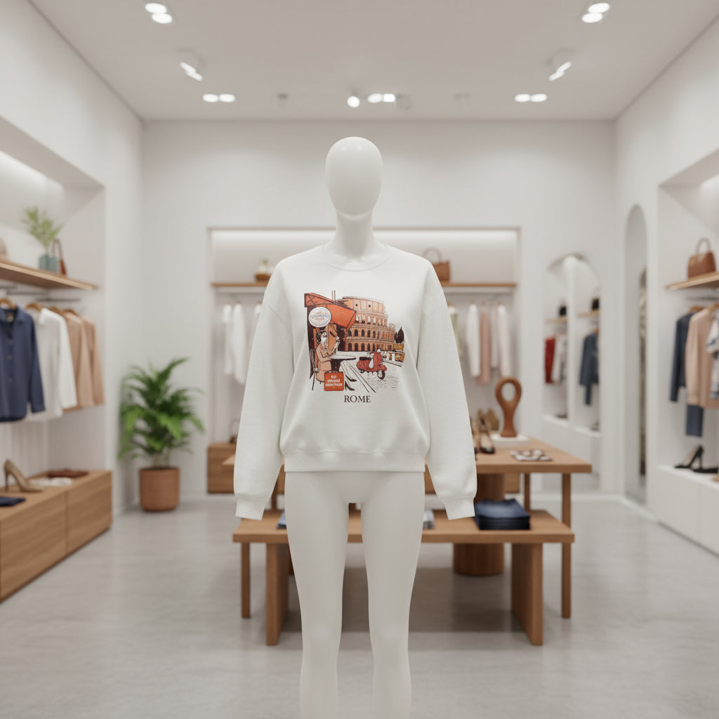 Rome Café Sweatshirt: Italian Travel Souvenir