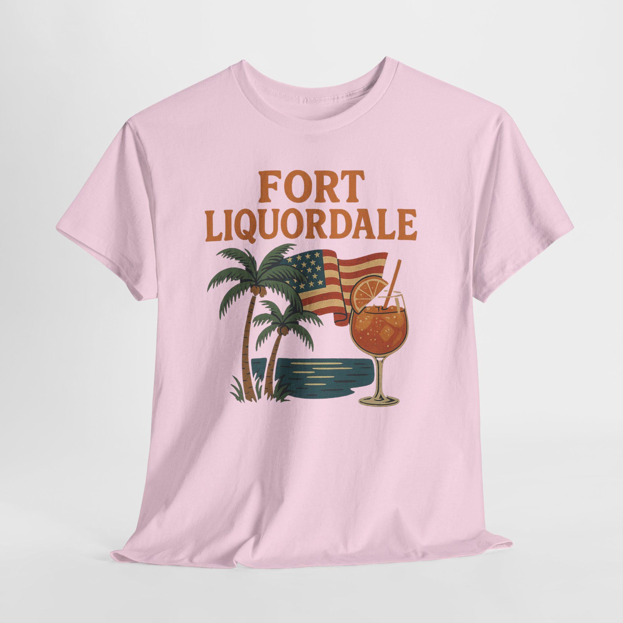 Fort Liquordale Island Vibes T-Shirt: Tropical Beachwear Tee