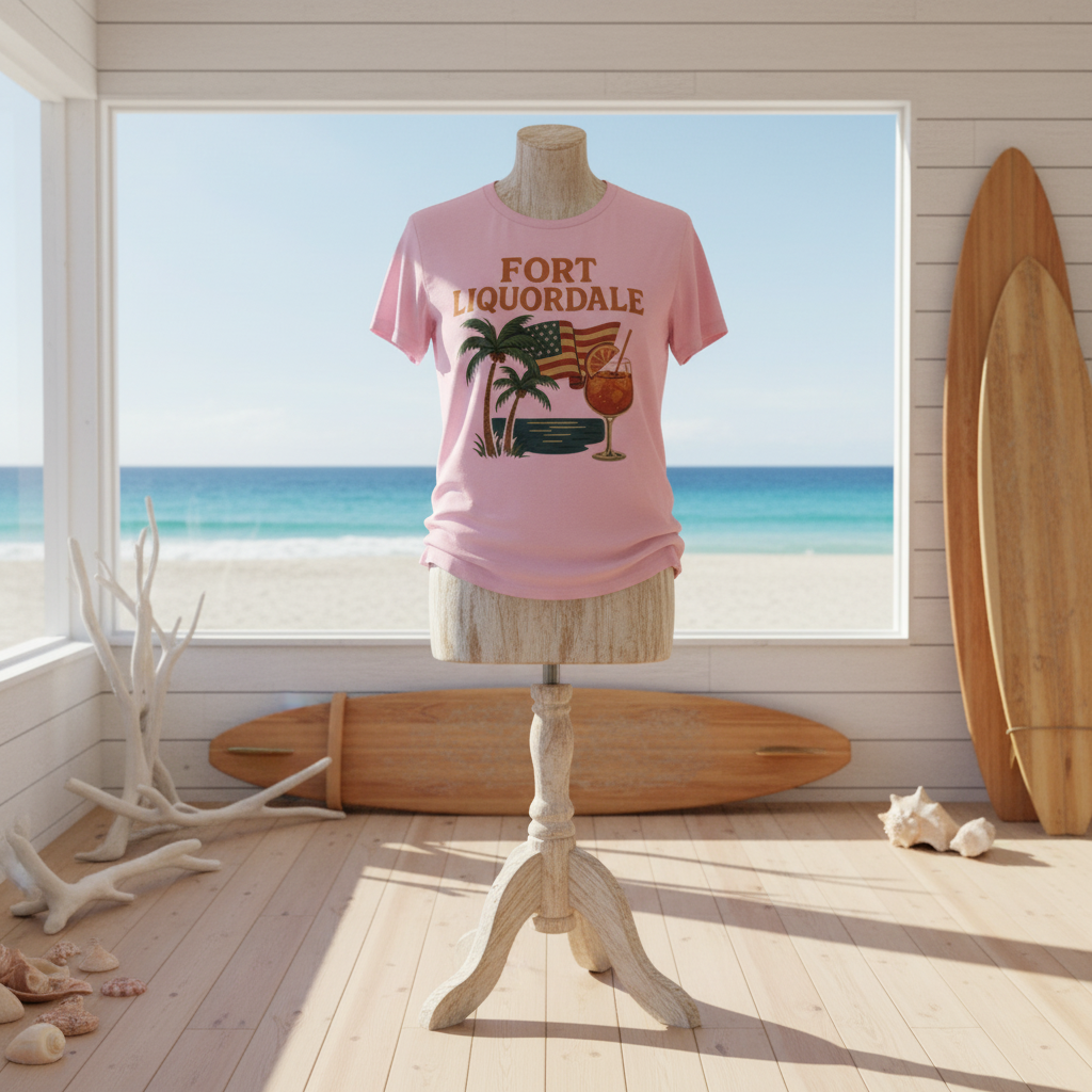 Fort Liquordale Premium Cotton Island Vibes Tee Limited Edition Unisex Summer Collection