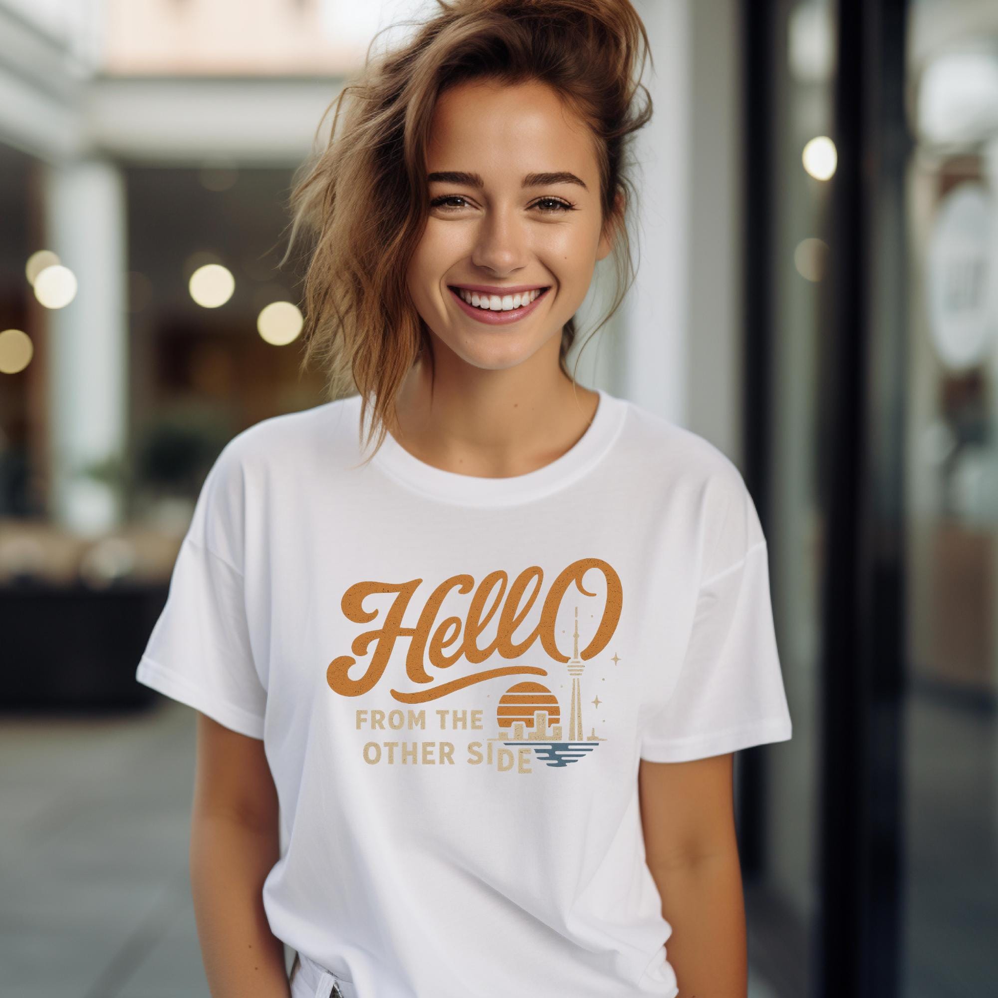 Hello From The Other Side Shirt: Retro Music Lover Tee