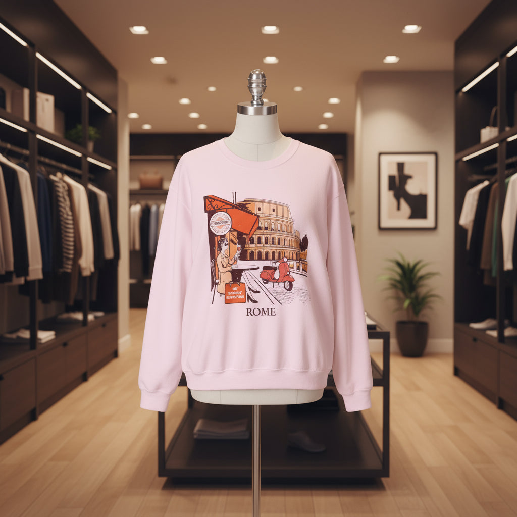 Rome Café Sweatshirt: Italian Travel Souvenir