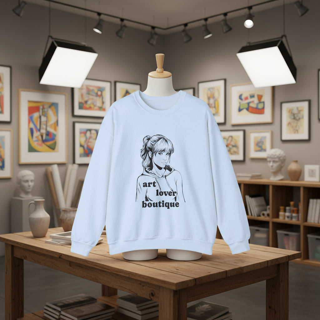 Anime-Inspired Art Lover Sweatshirt - Unisex Graphic Crewneck