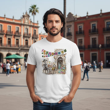 Artistic Café Gathering Unisex Tee Premium Cotton Collection Limited Edition For Coffee Aficionados