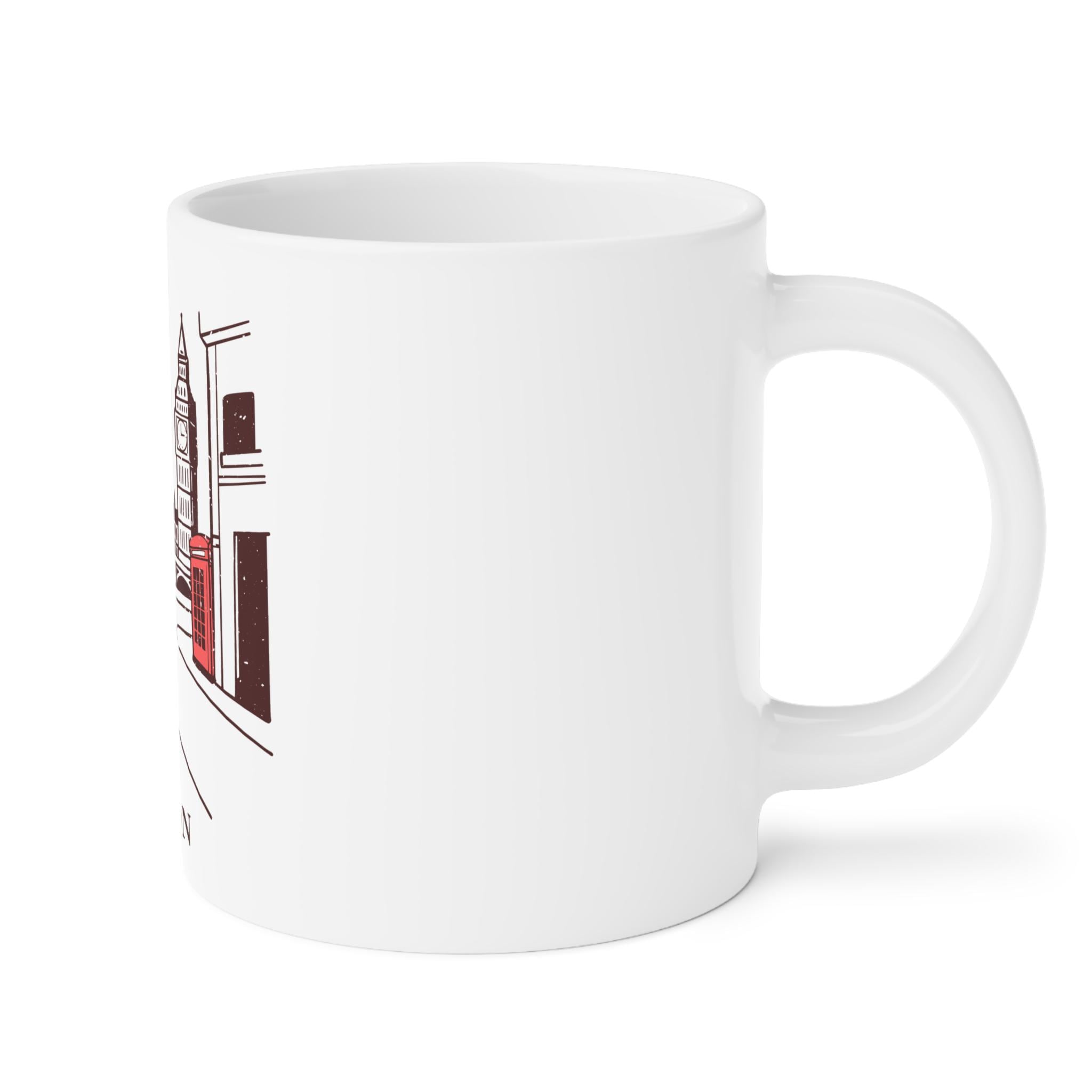 London Ceramic Coffee Mug: Vintage Travel Souvenir