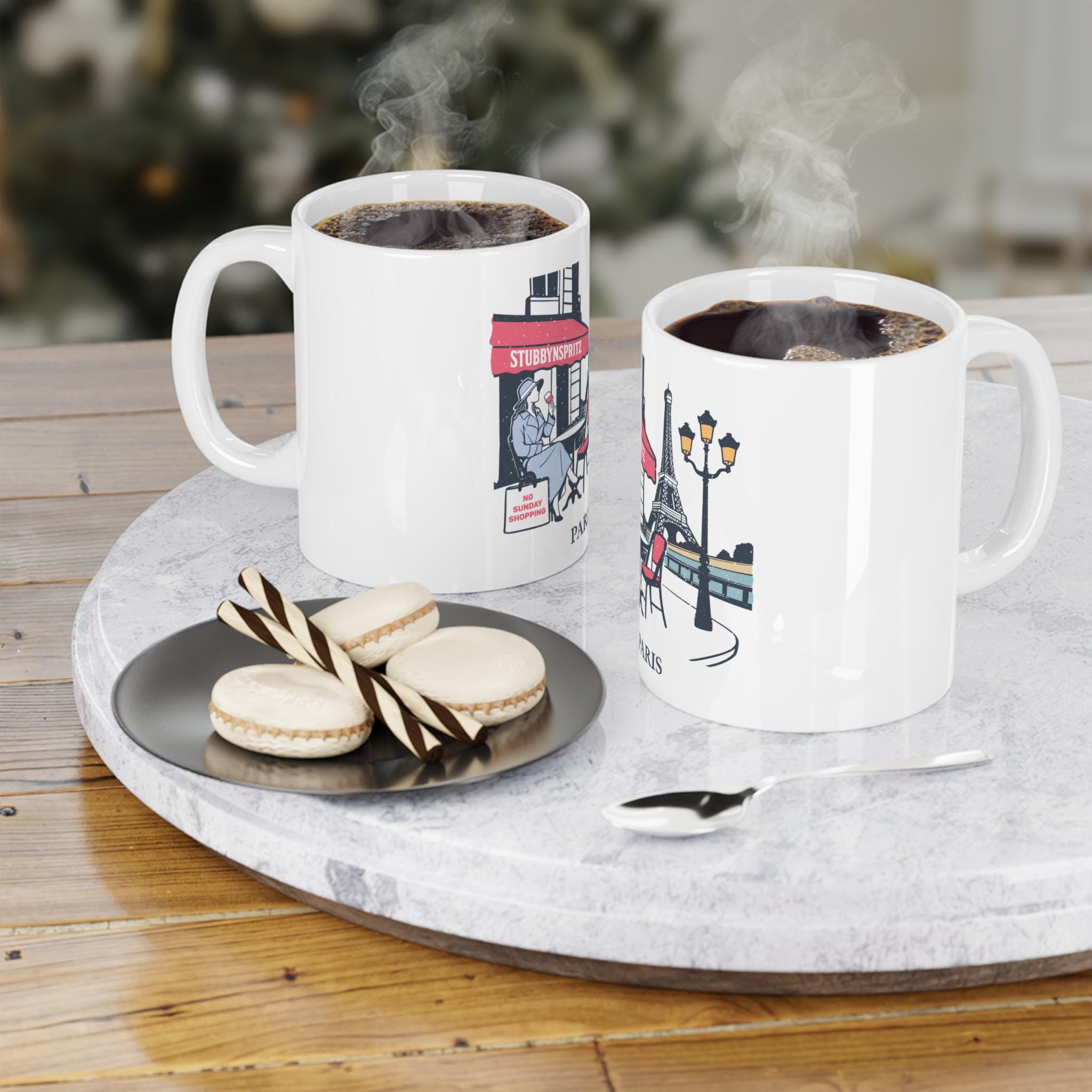 Paris Ceramic Mug: Coffee Lover Gift, Travel Souvenir