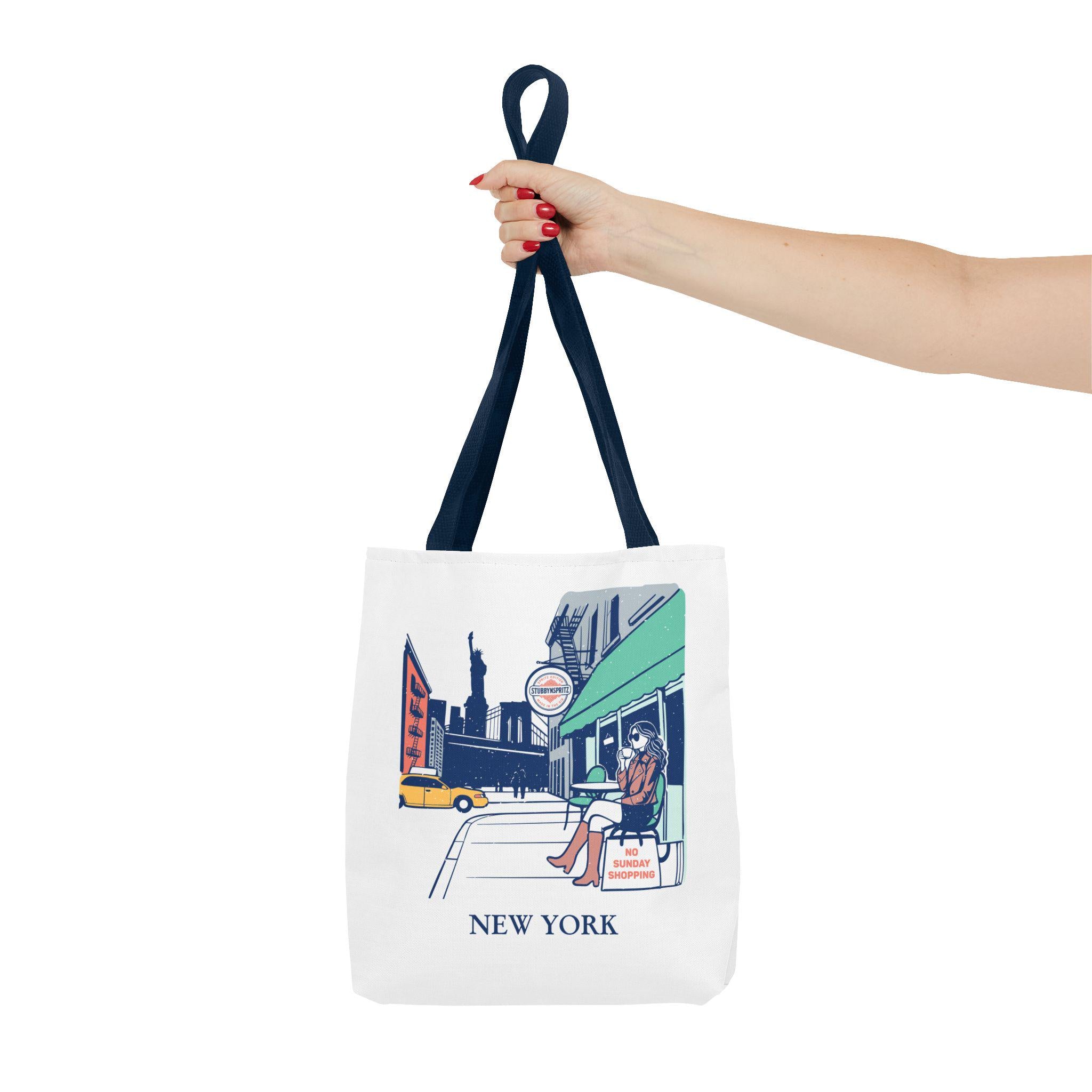 NYC Cityscape Tote Bag: Polyester All-Over Print