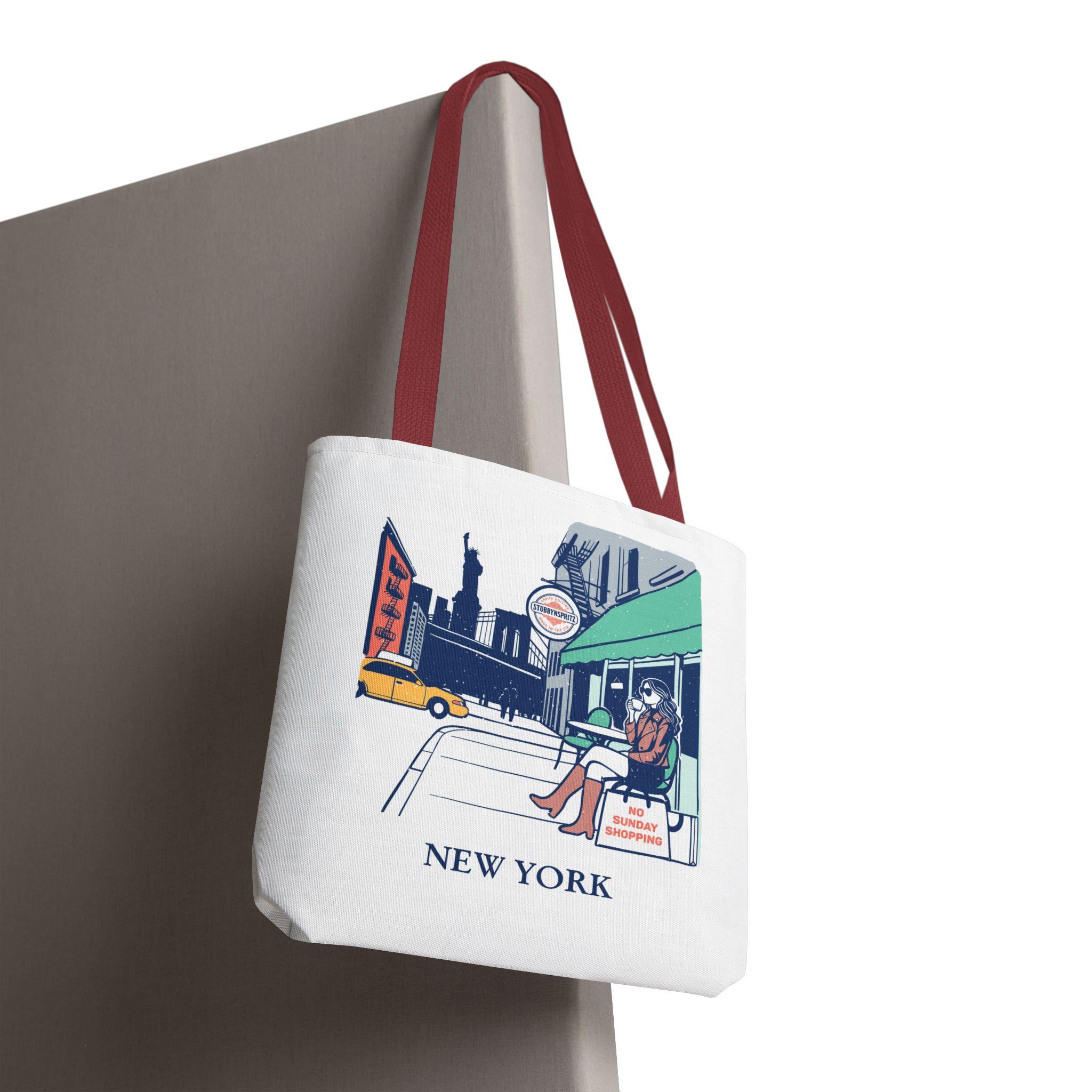 NYC Cityscape Tote Bag: Polyester All-Over Print