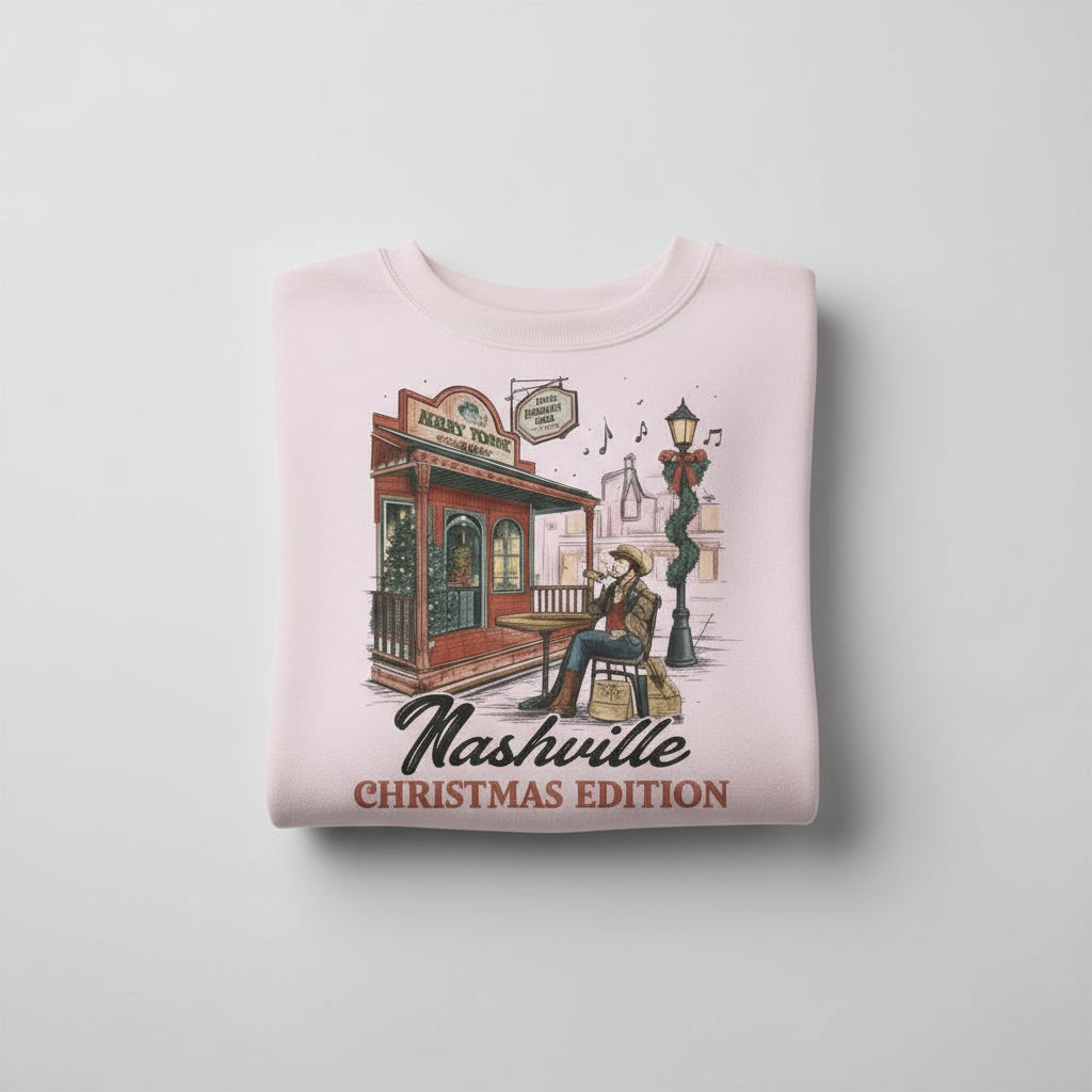 Nashville Christmas Cafe Sweatshirt: Country Music Crewneck