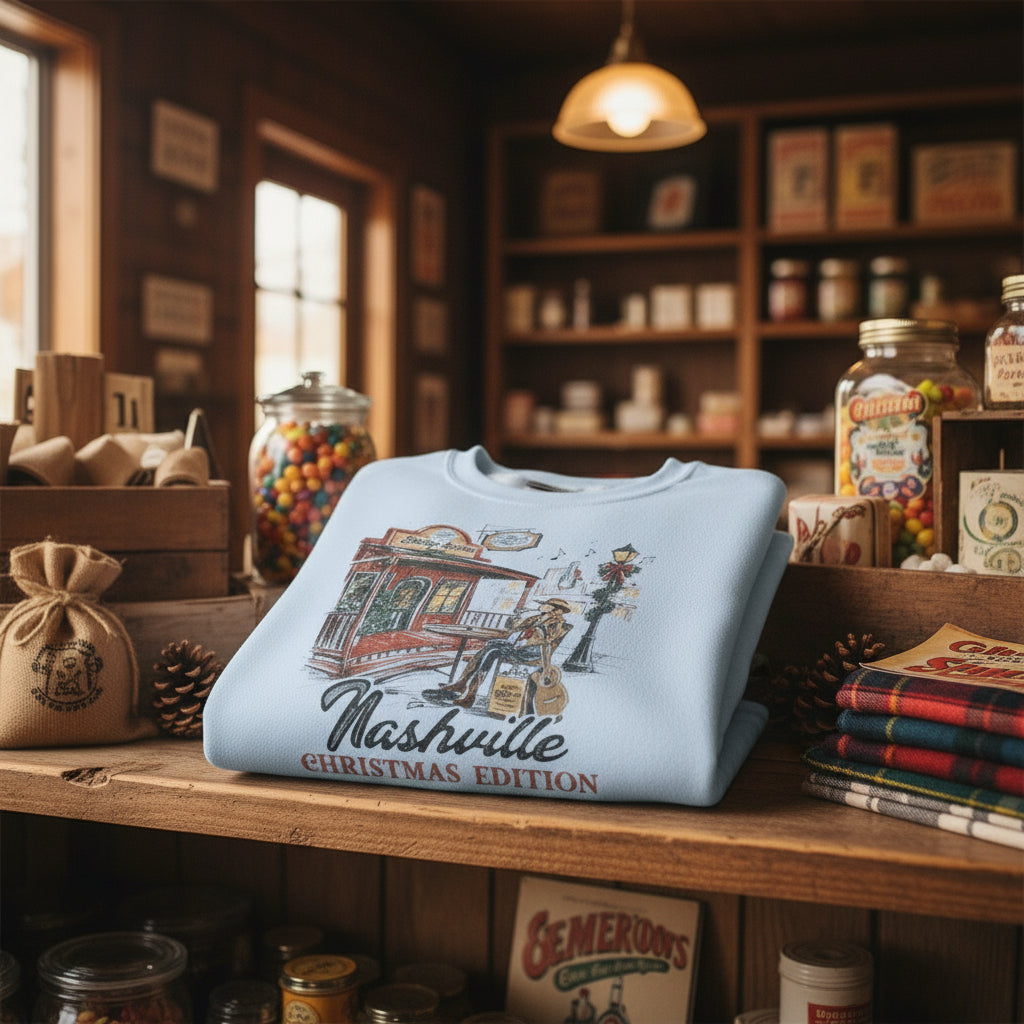 Nashville Christmas Cafe Sweatshirt: Country Music Crewneck