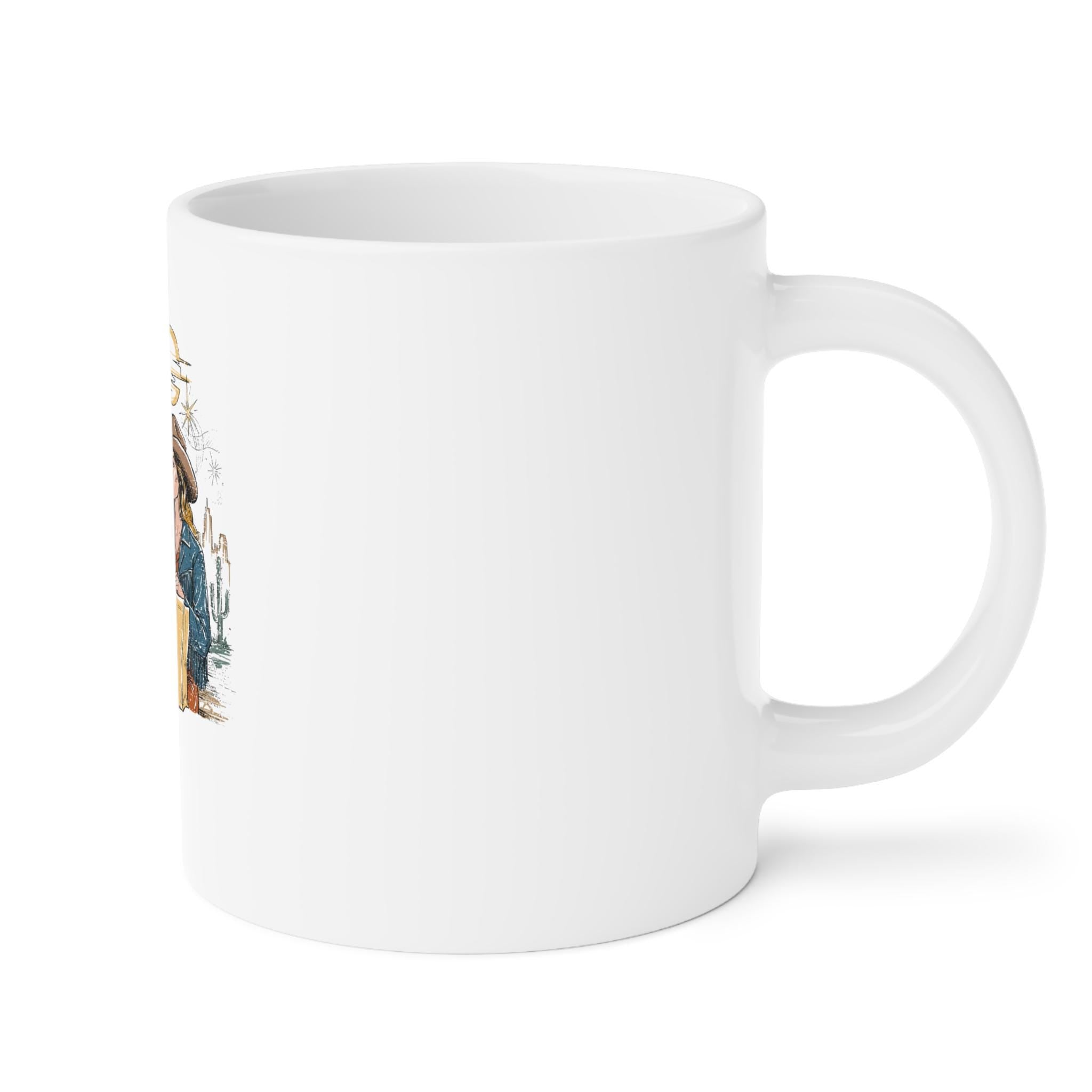 Texas Ceramic Coffee Mug: Country Music Gift, Western Decor