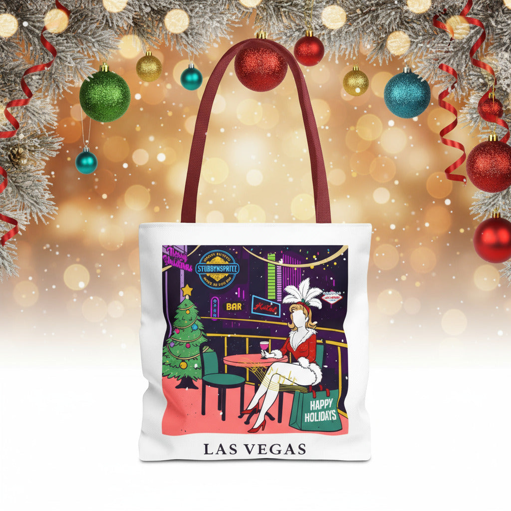 Las Vegas Showgirl Tote Bag: Polyester Holiday Party Gift