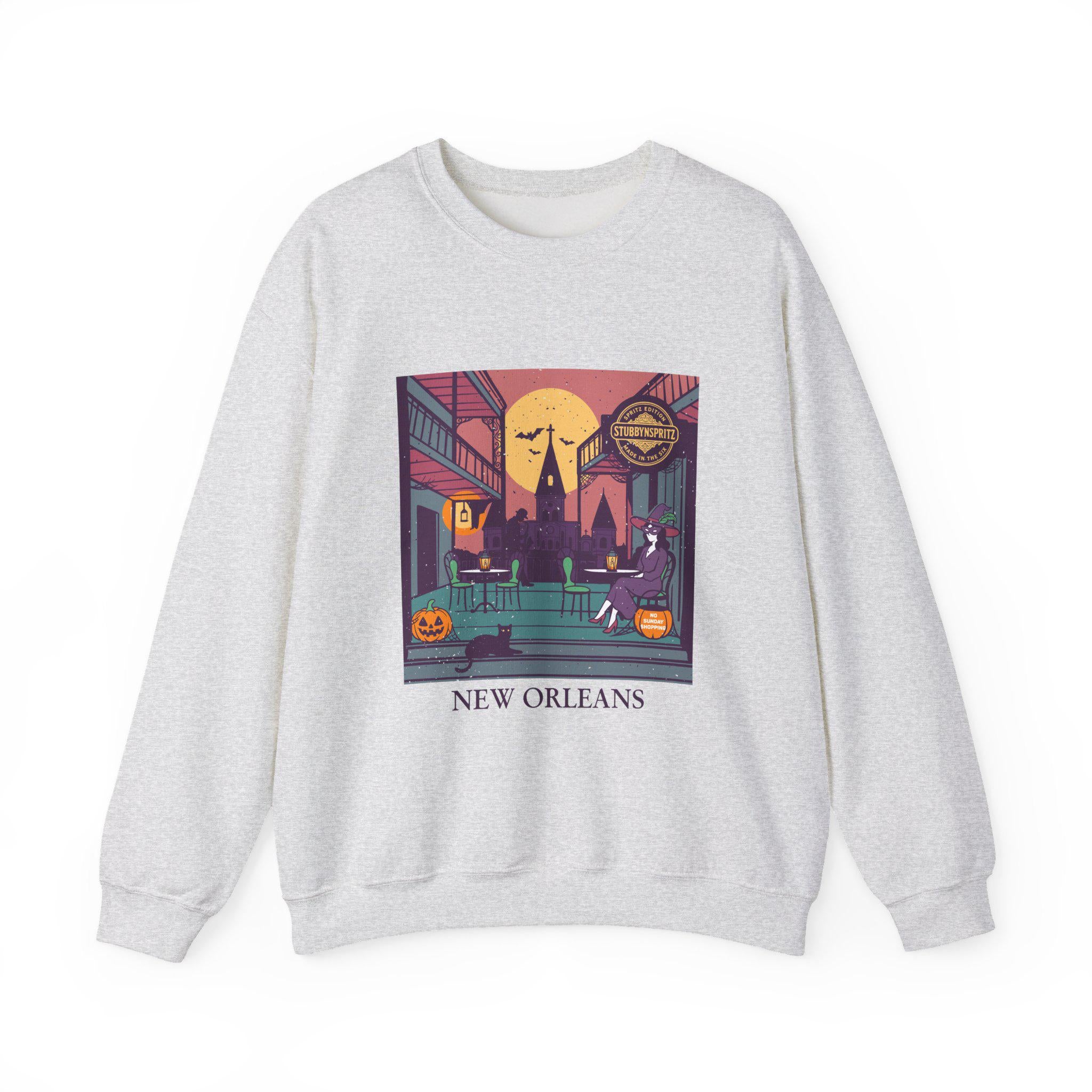 New Orleans Halloween Sweatshirt: Spooky NOLA Ghost Parade Crewneck