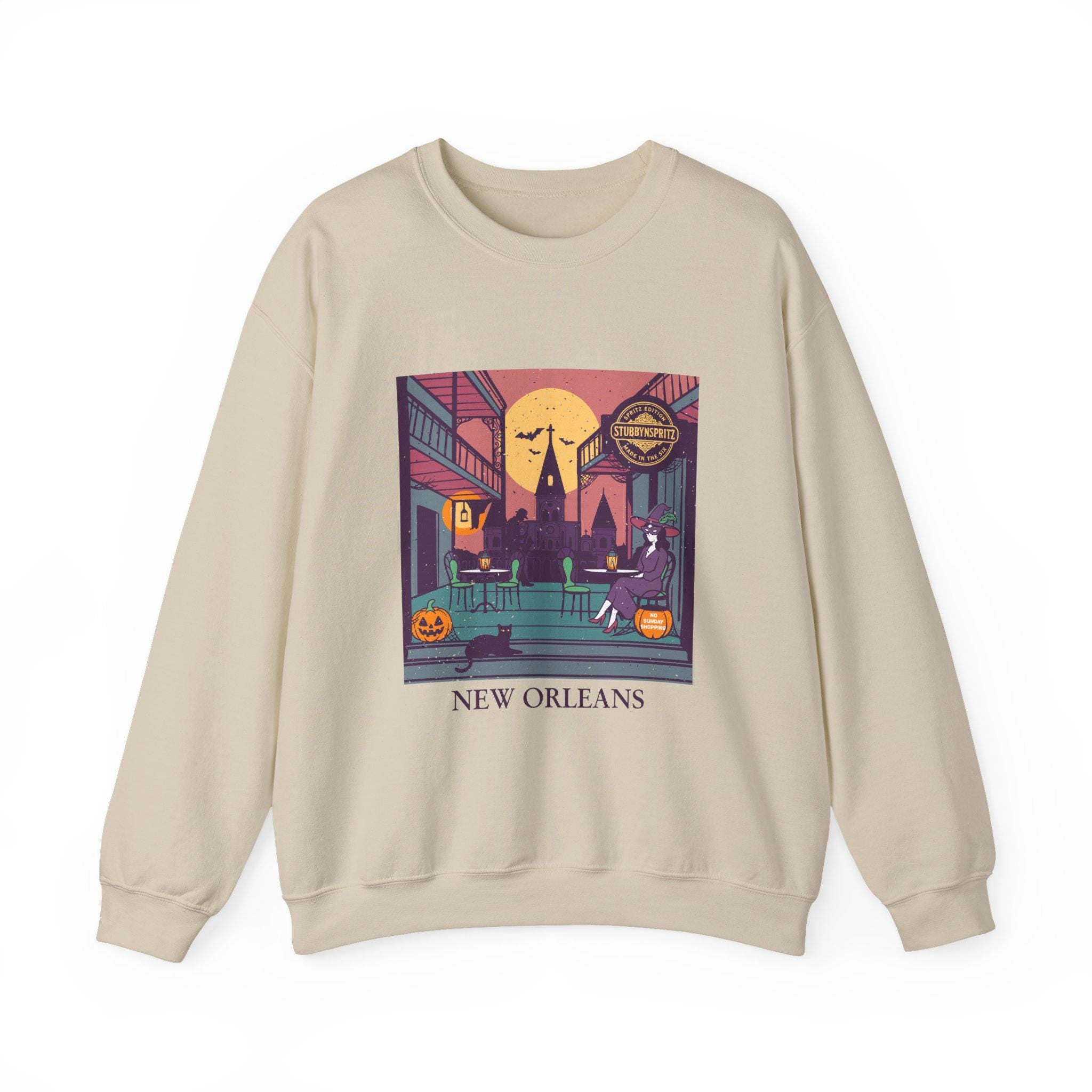 New Orleans Halloween Sweatshirt: Spooky NOLA Ghost Parade Crewneck