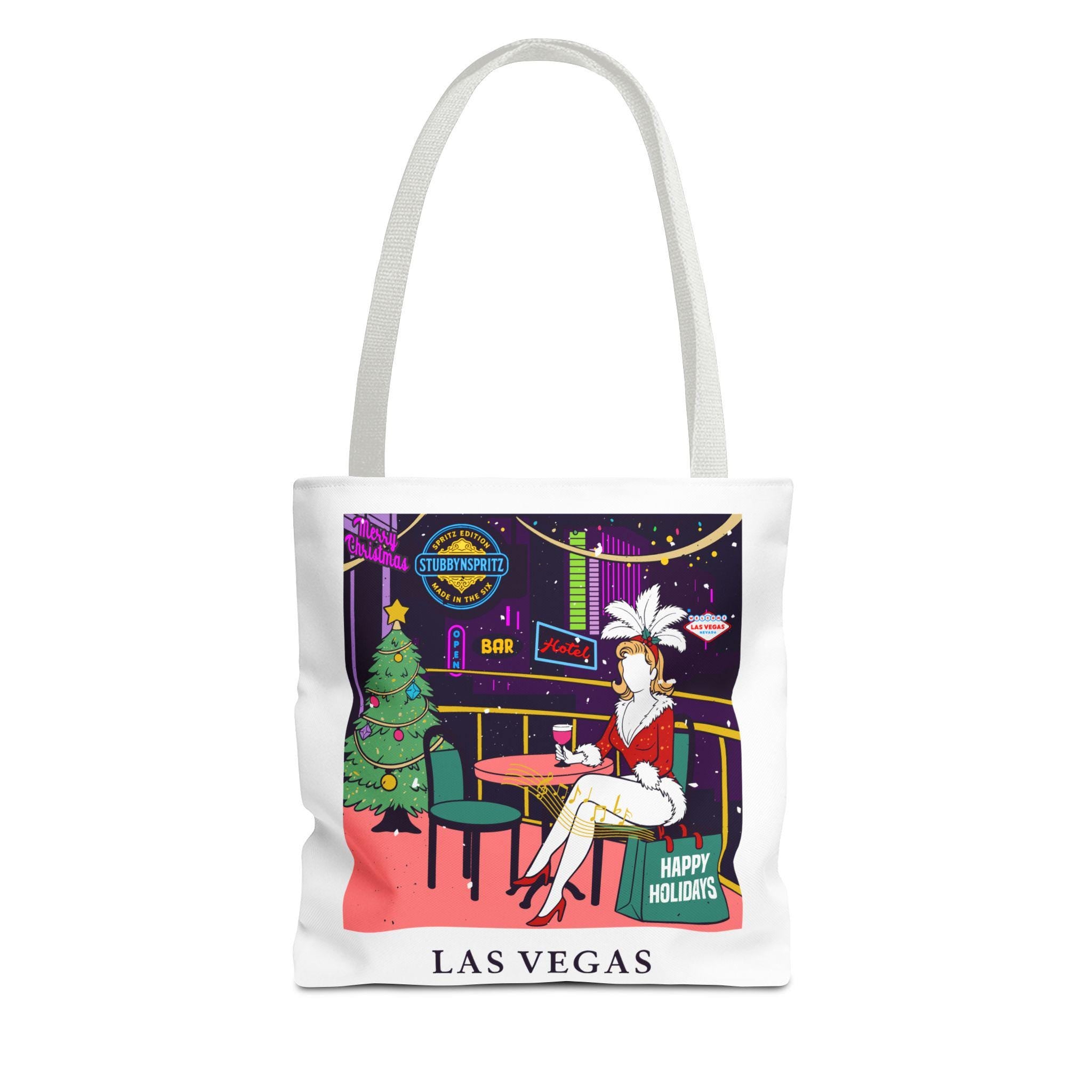 Las Vegas Showgirl Tote Bag: Polyester Holiday Party Gift