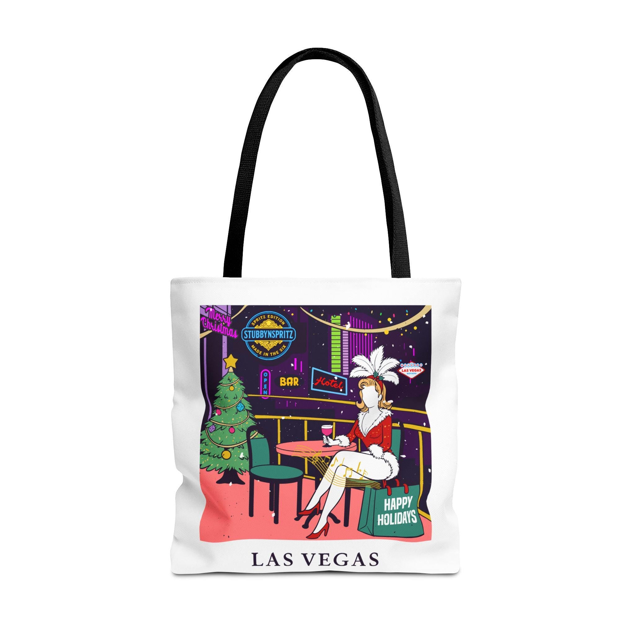 Las Vegas Showgirl Tote Bag: Polyester Holiday Party Gift