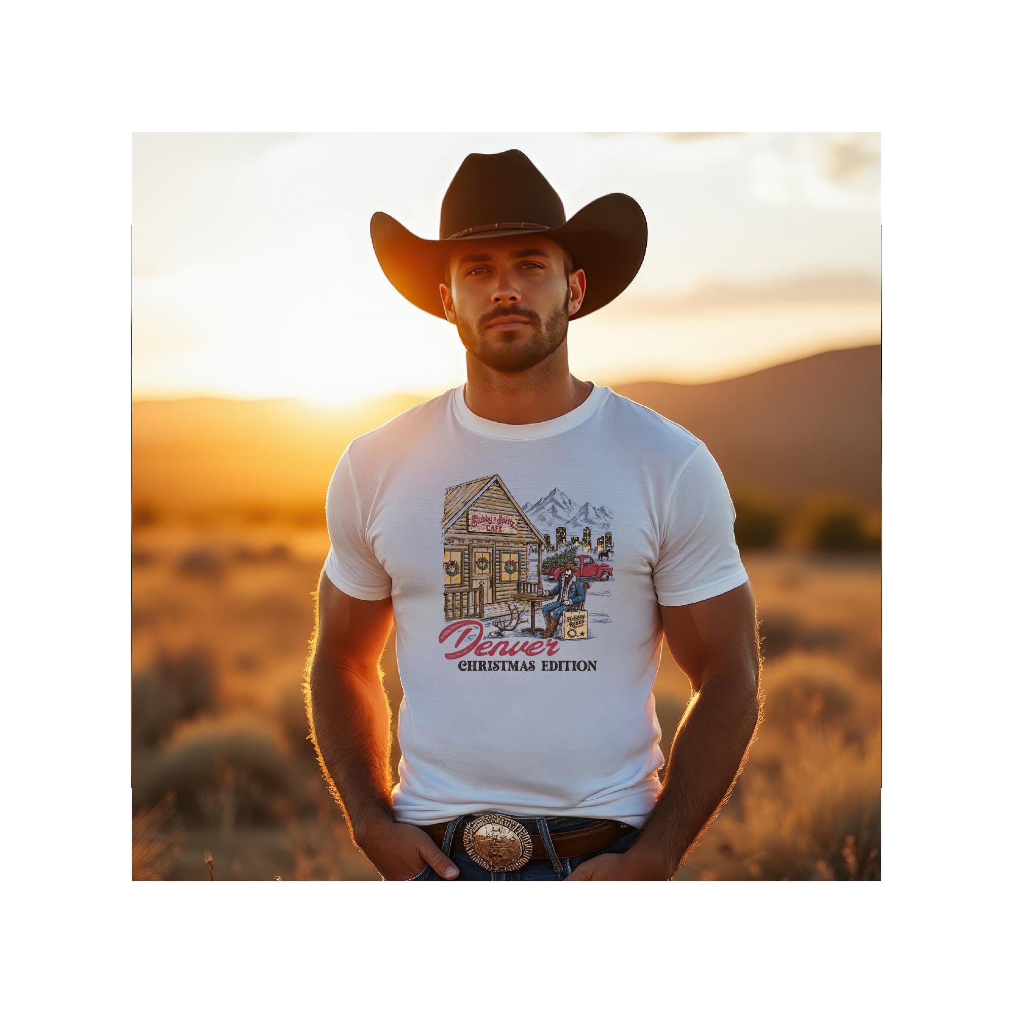 Denver Christmas Cafe T-Shirt: Holiday Country Unisex Tee