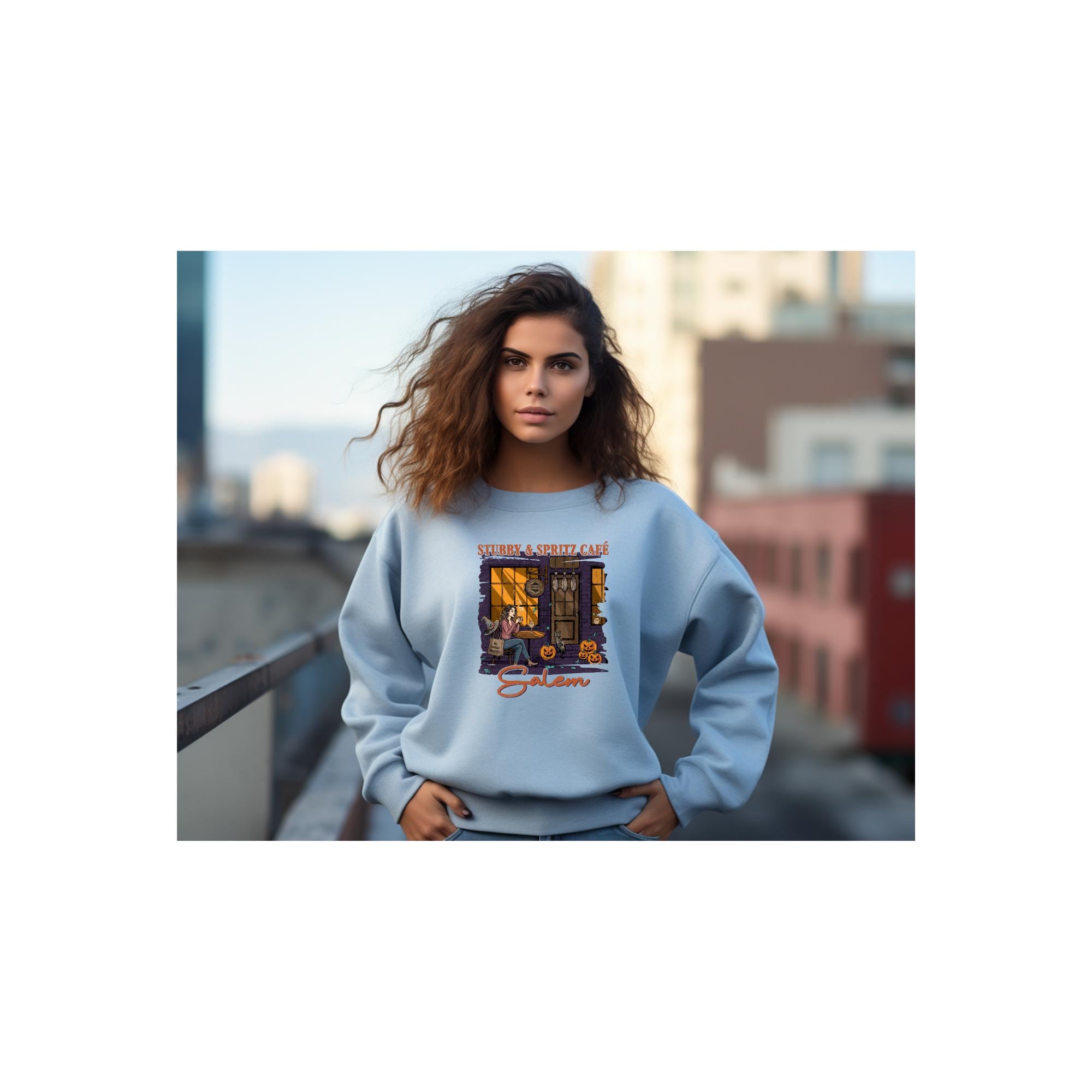 Salem Cafe Vibes Halloween Sweatshirt - Cozy Autumn Pullover