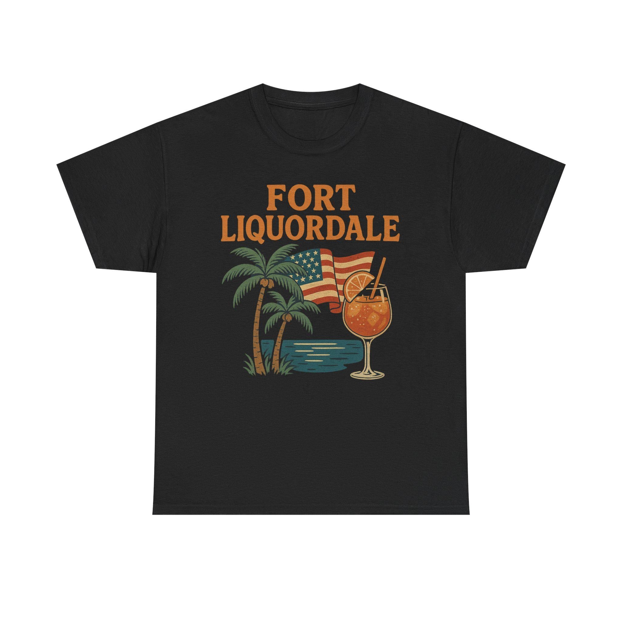 Fort Liquordale Island Vibes T-Shirt: Tropical Beachwear Tee