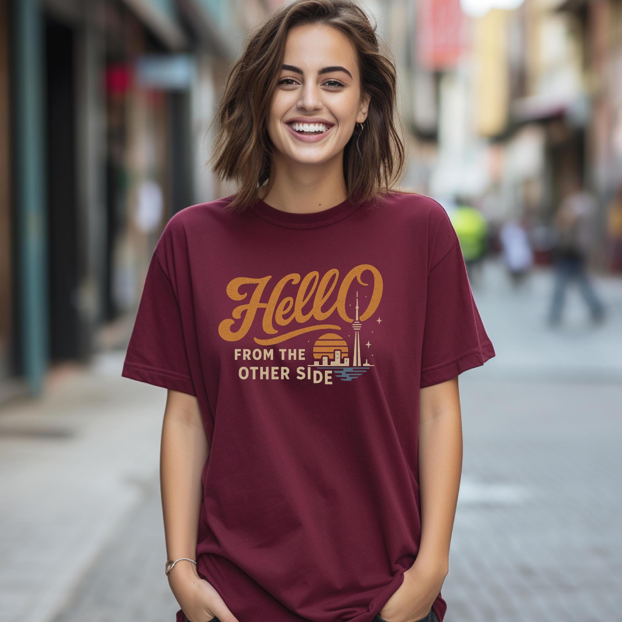 Hello From The Other Side Shirt: Retro Music Lover Tee