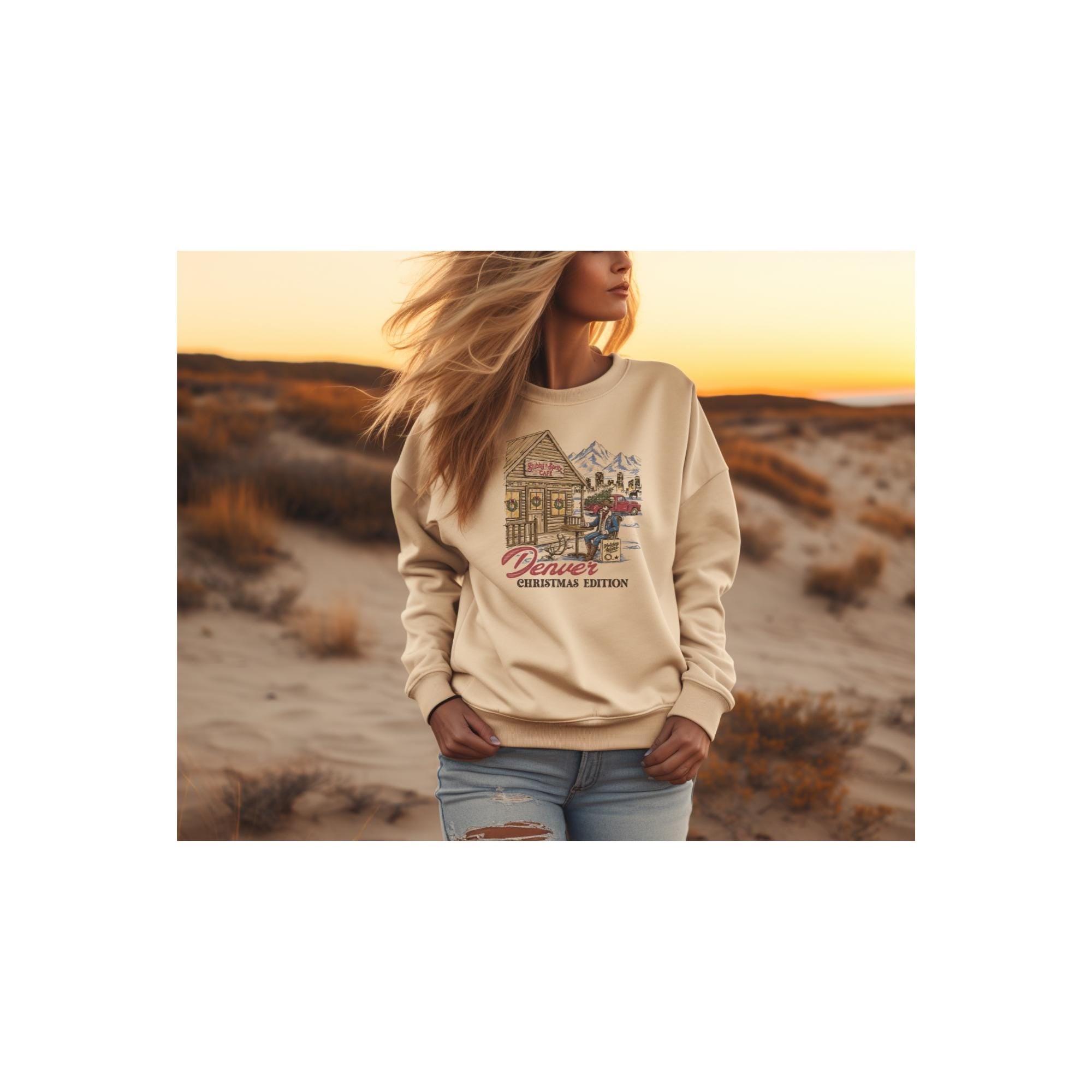 Denver Christmas Sweatshirt: Retro Ski Lodge Holiday Pullover