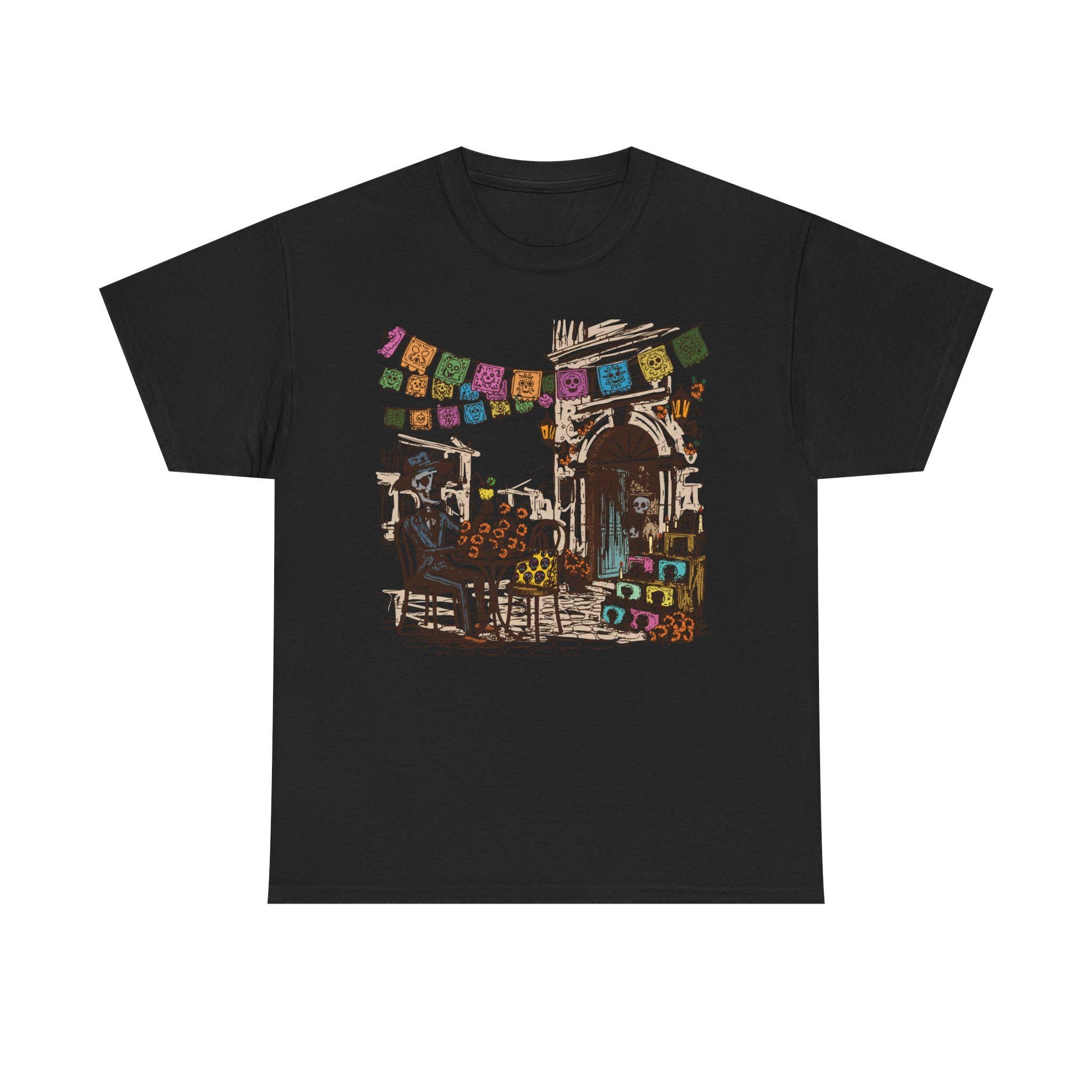 Artistic Cafe Gathering T-Shirt: Coffee Lover Unisex Tee