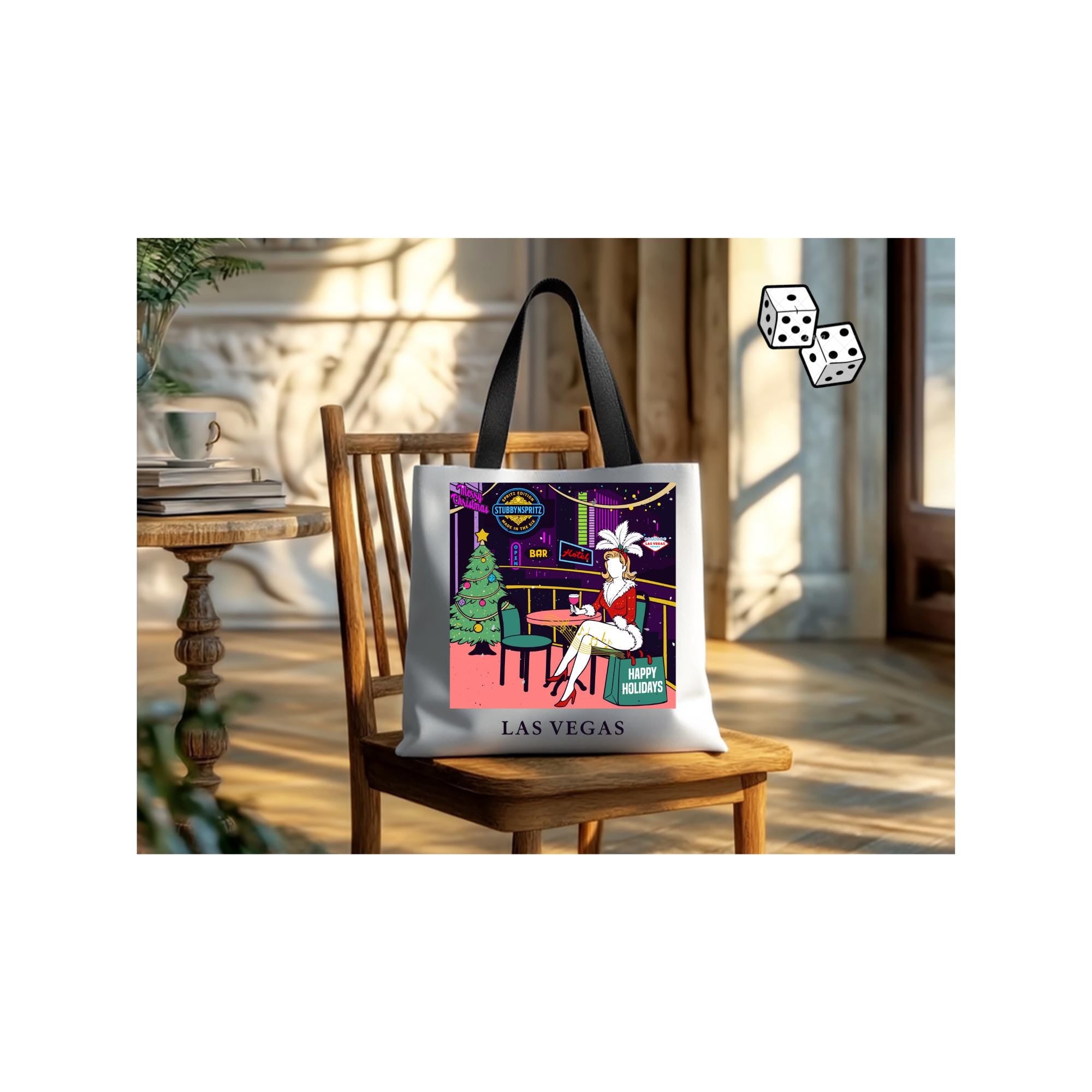 Las Vegas Showgirl Tote Bag: Polyester Holiday Party Gift