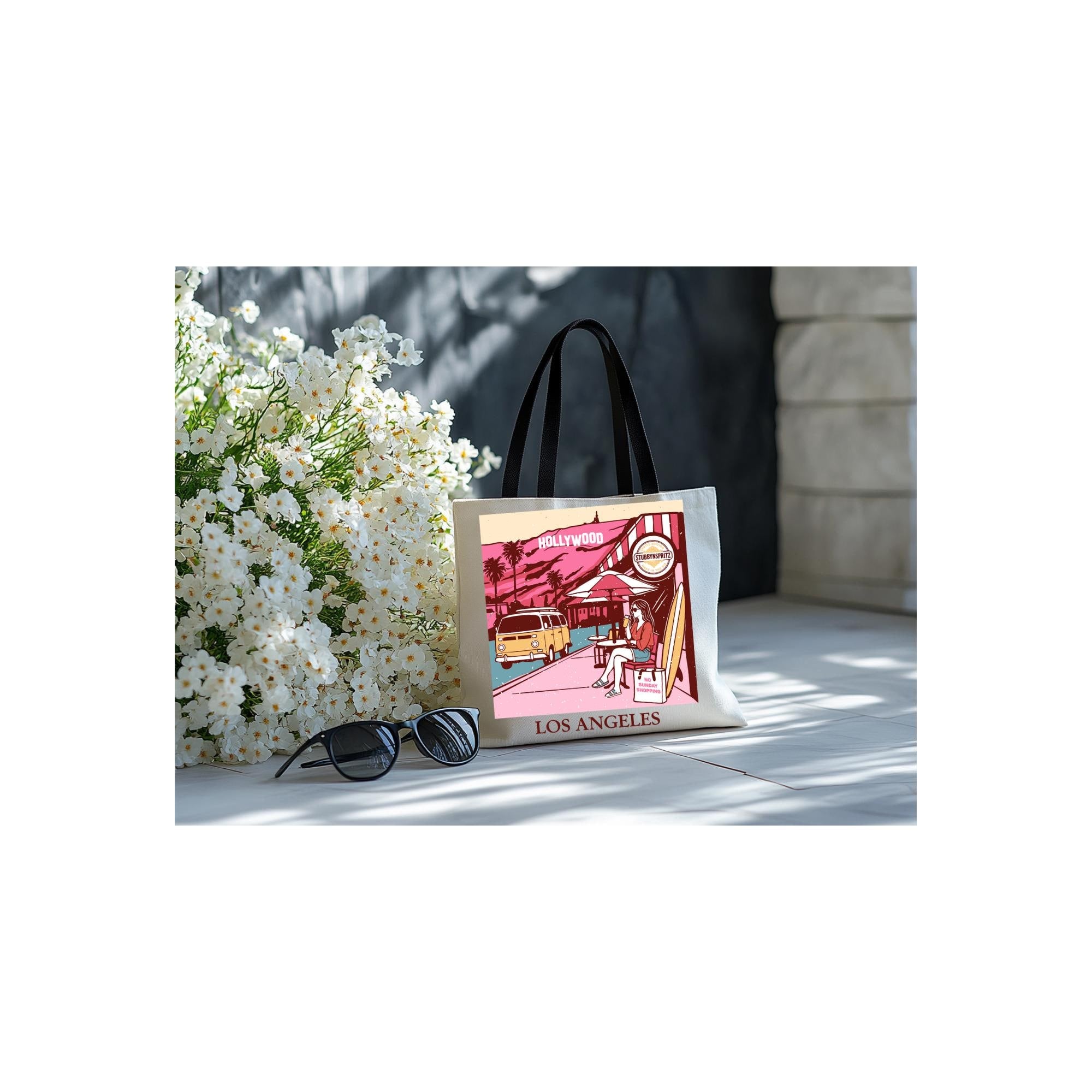 Los Angeles Graphic Tote Bag: Beach City Explorer Bag
