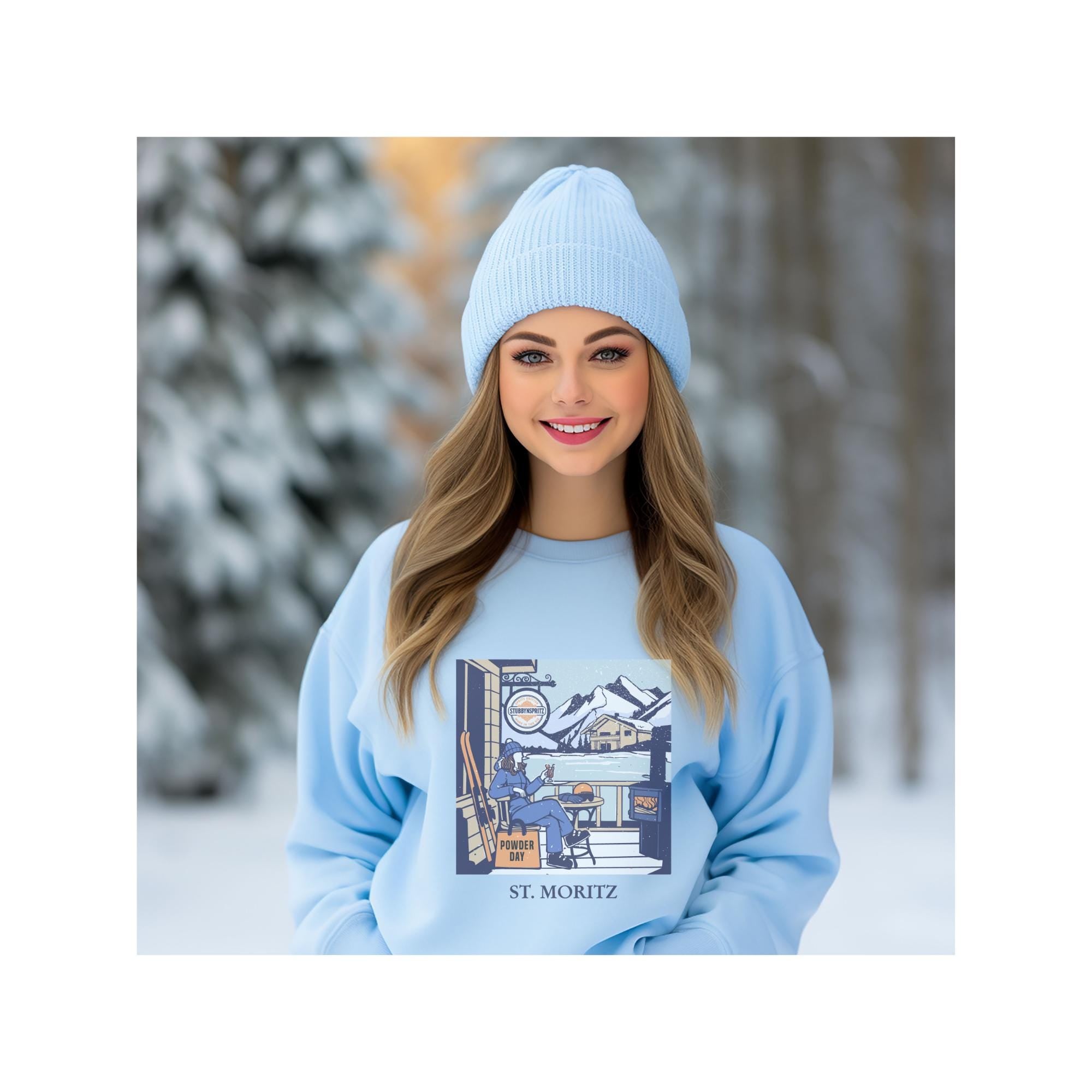 Vintage St Moritz Ski Sweatshirt: Retro Winter Crewneck