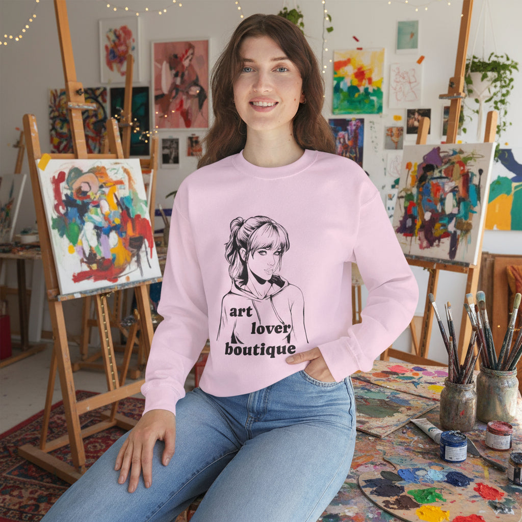 Anime-Inspired Art Lover Sweatshirt - Unisex Graphic Crewneck