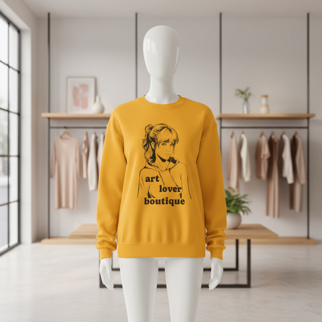 Anime-Inspired Art Lover Sweatshirt - Unisex Graphic Crewneck