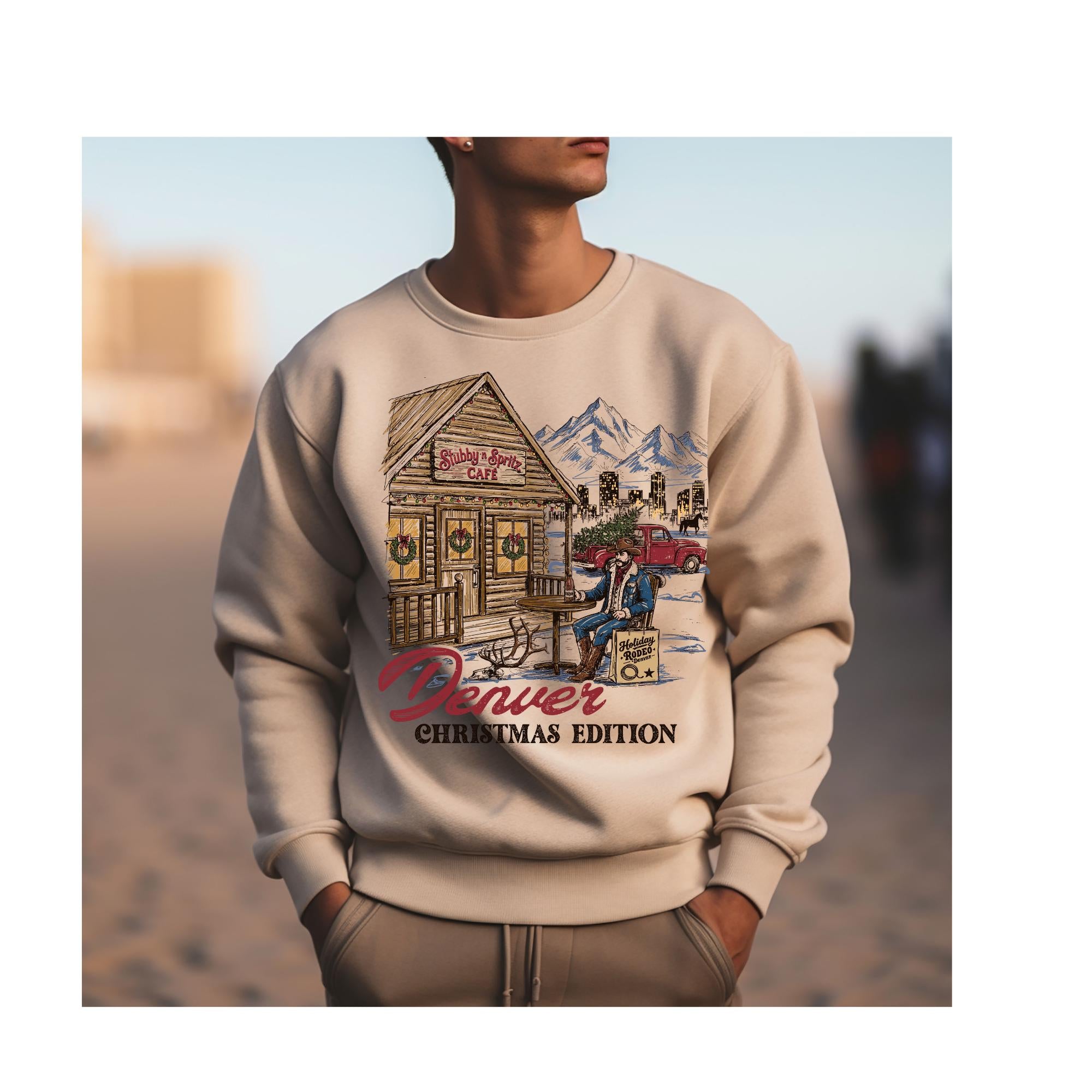Denver Christmas Sweatshirt: Retro Ski Lodge Holiday Pullover