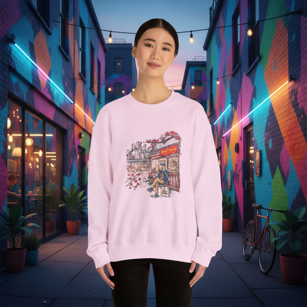City Japan Style Cafe Retro Sweatshirt