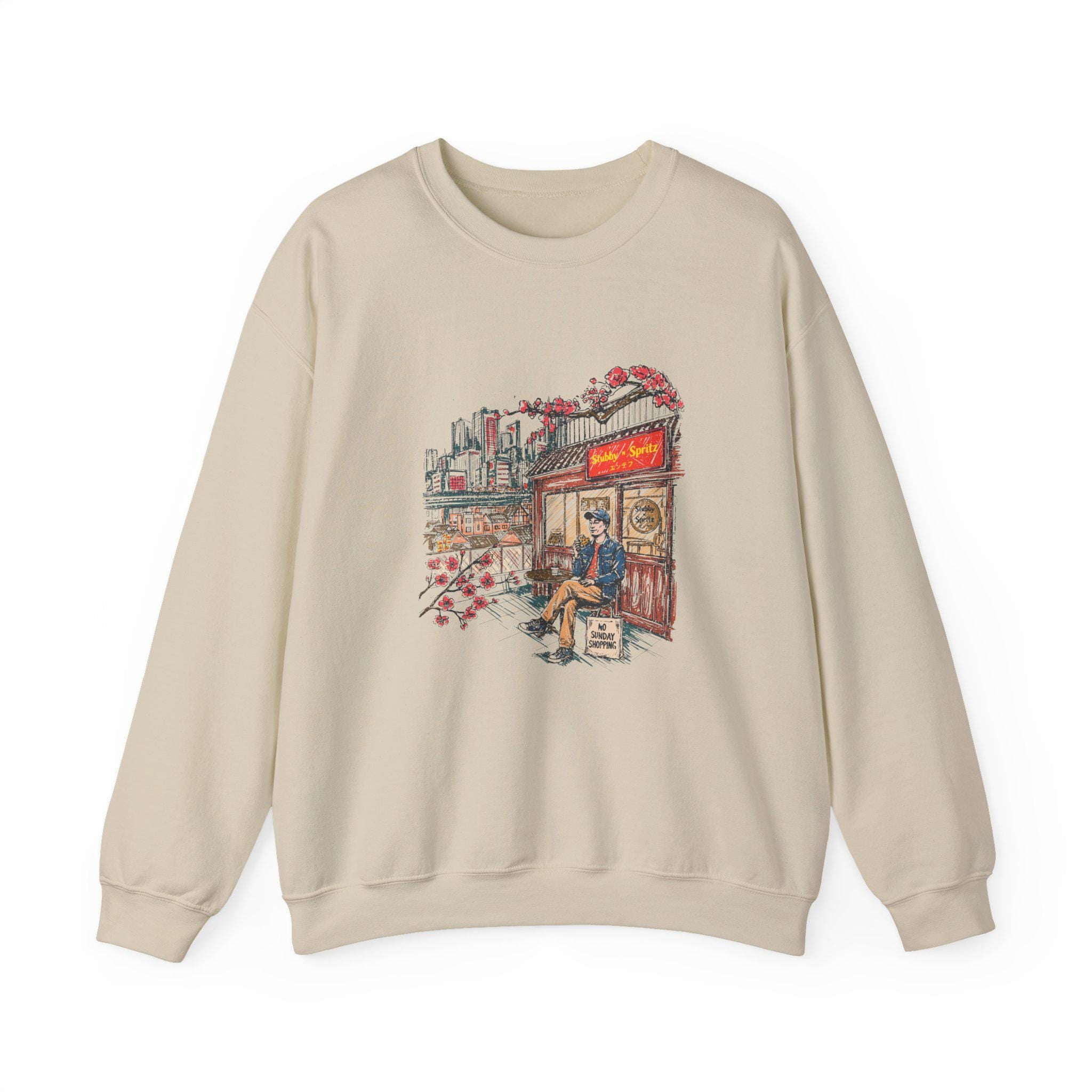 City Japan Style Cafe Retro Sweatshirt