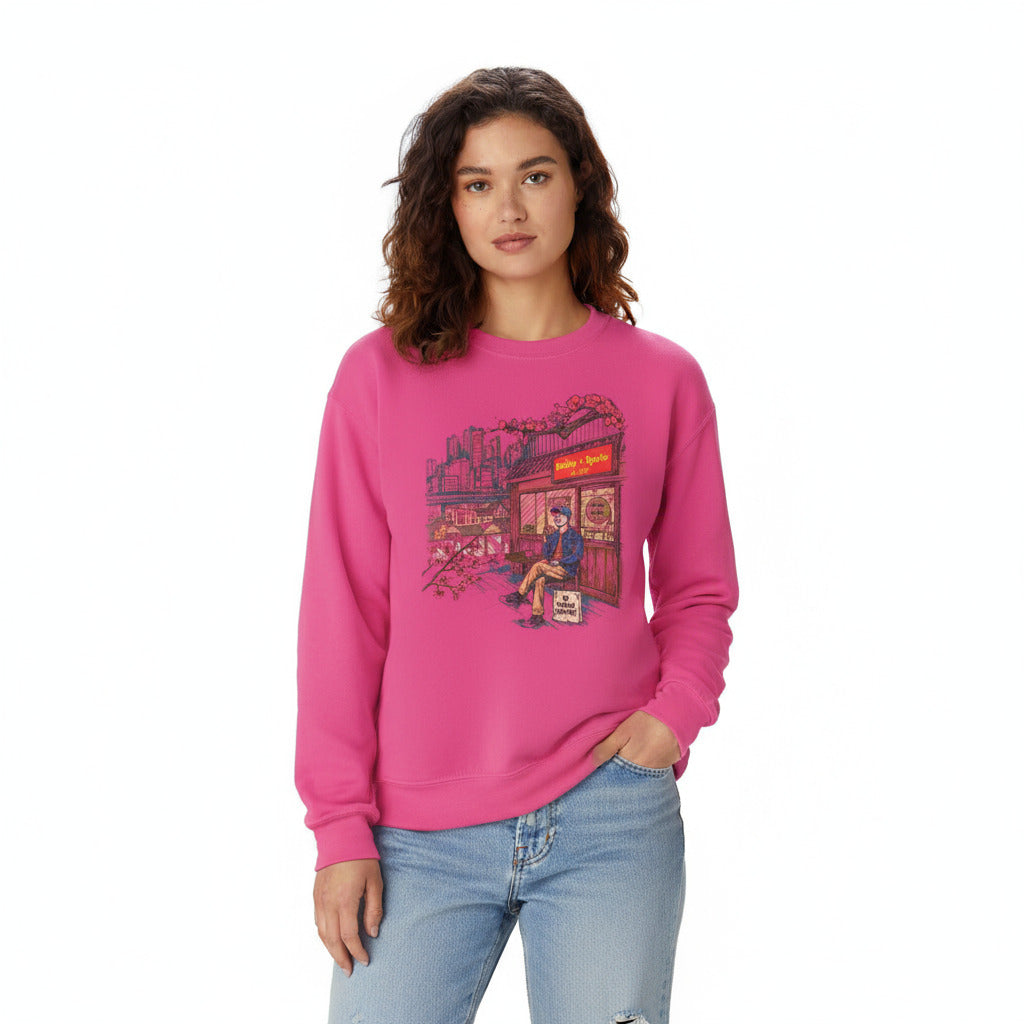City Japan Style Cafe Retro Sweatshirt