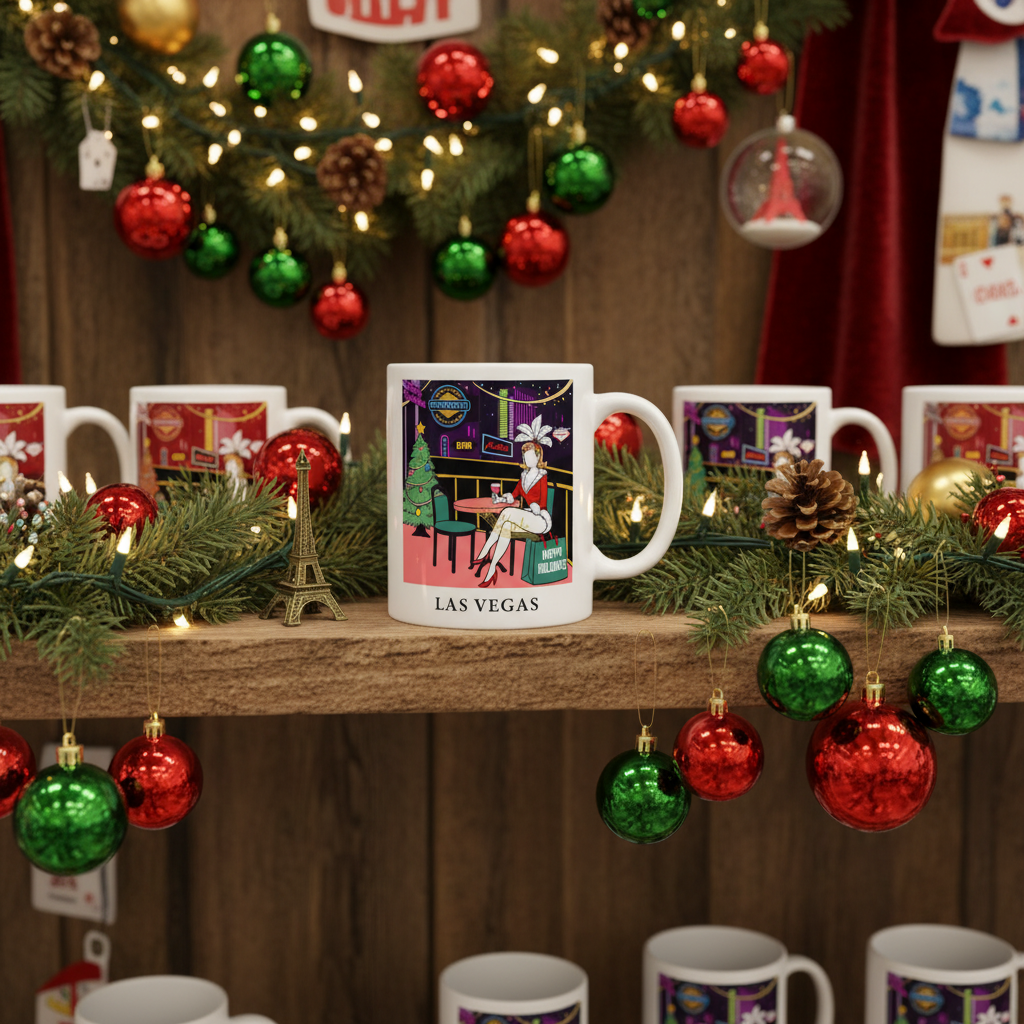 Las Vegas Festive Ceramic Mug From Fine Ceramic Collection Limited Edition For Collectors