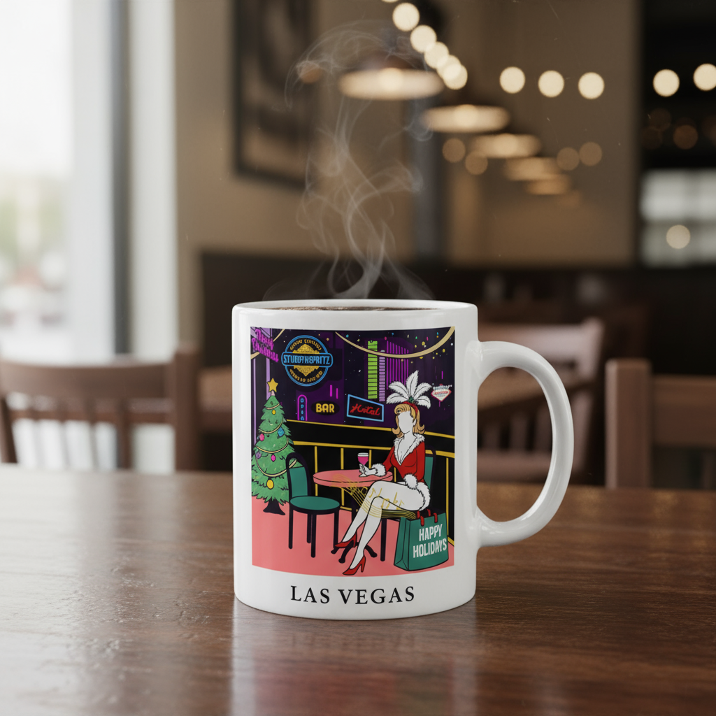 Las Vegas Festive Ceramic Mug From Fine Ceramic Collection Limited Edition For Collectors