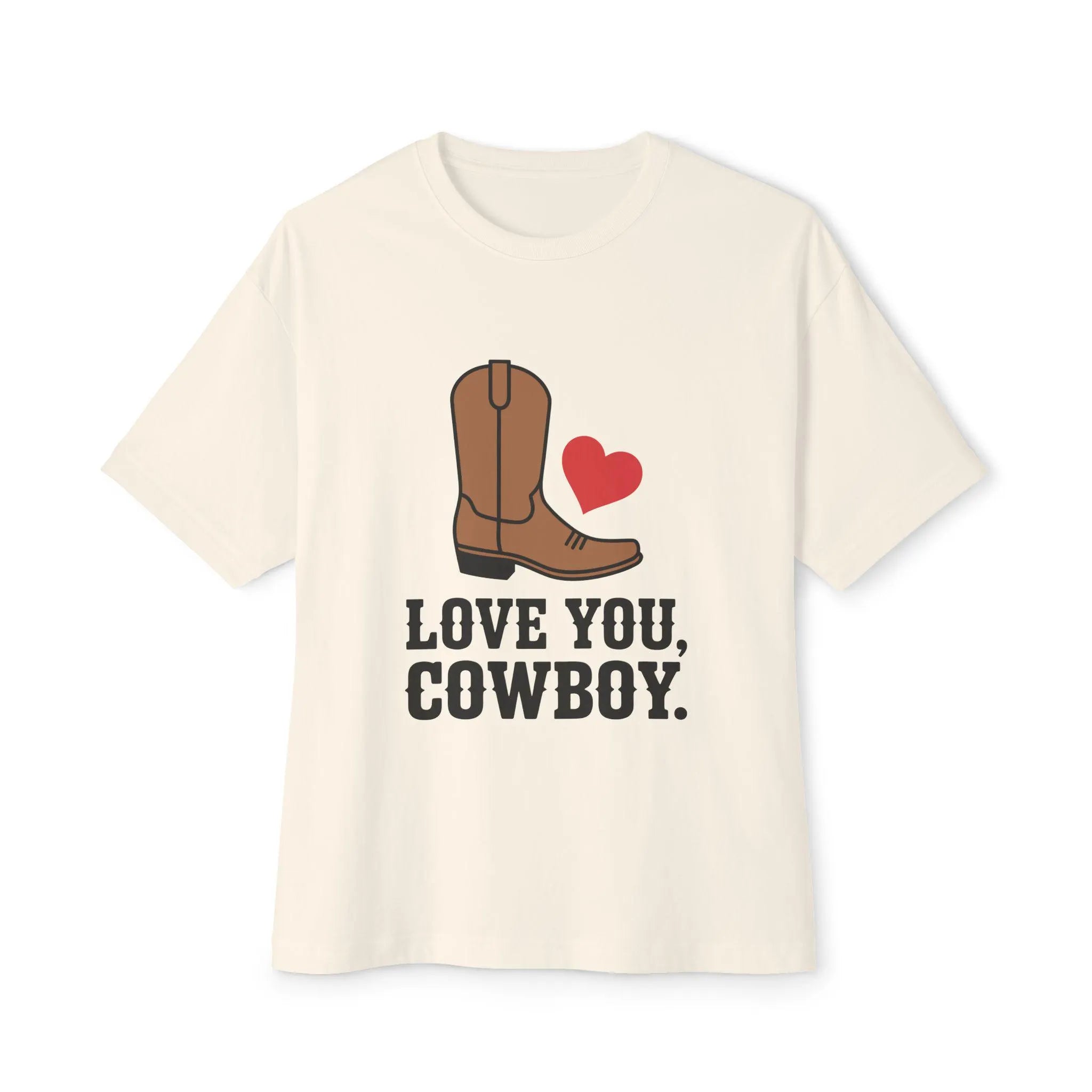 Country Love Cowboy Heart Tee Premium Cotton Collection Oversized Limited Edition Relaxed Fit
