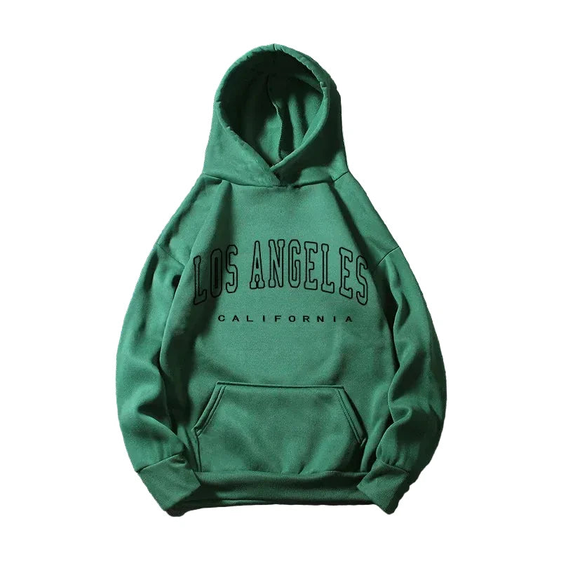 Los Angeles California Letter Print Womens Hoodie Pullover