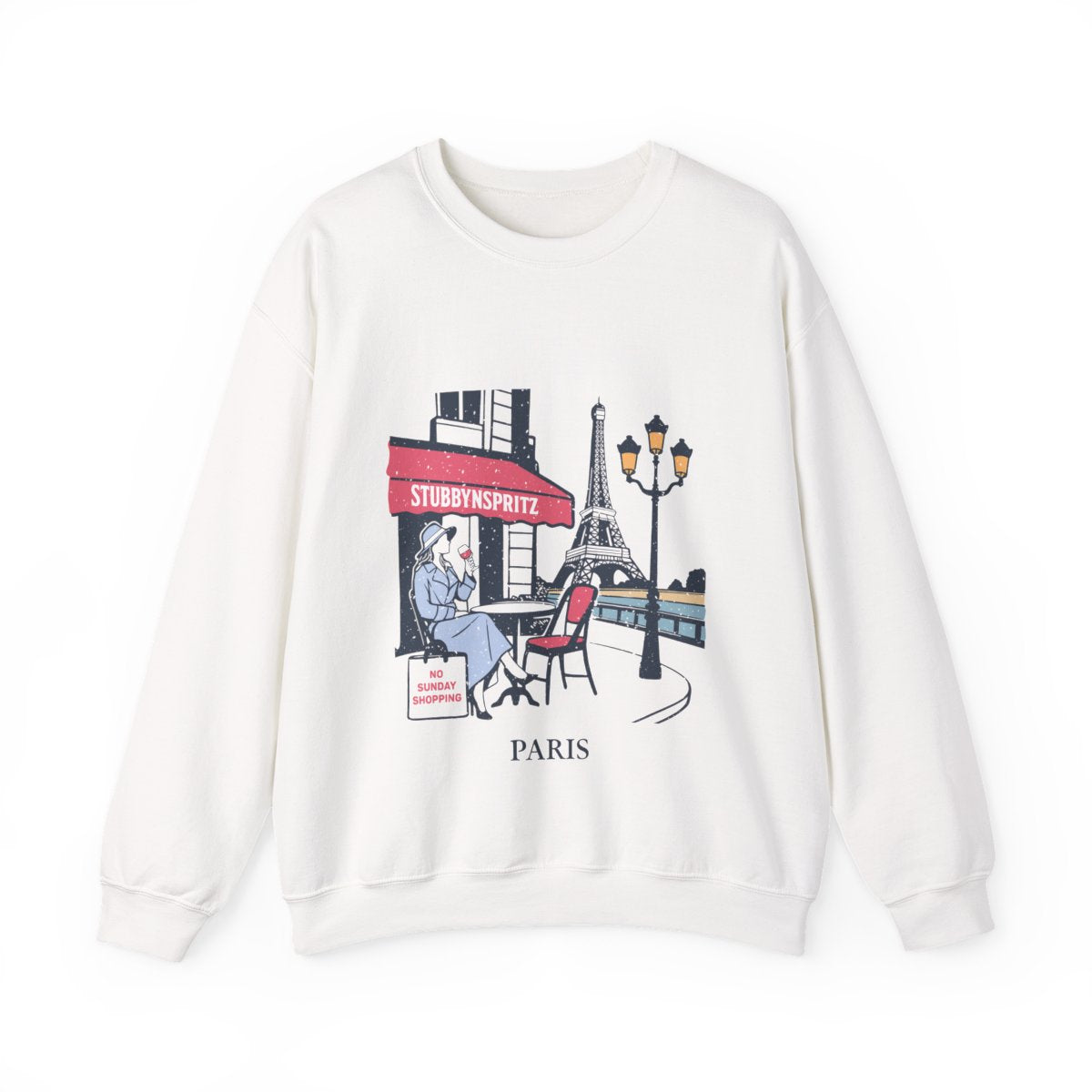 Paris Cafe Sweatshirt: Eiffel Tower Graphic Pullover, French Style