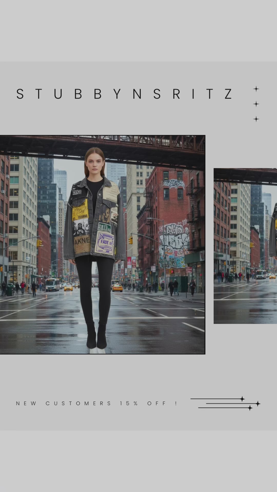 Vintage Retro Patchwork Denim Jacket Cotton Luxury Collection Exclusive Design Elements