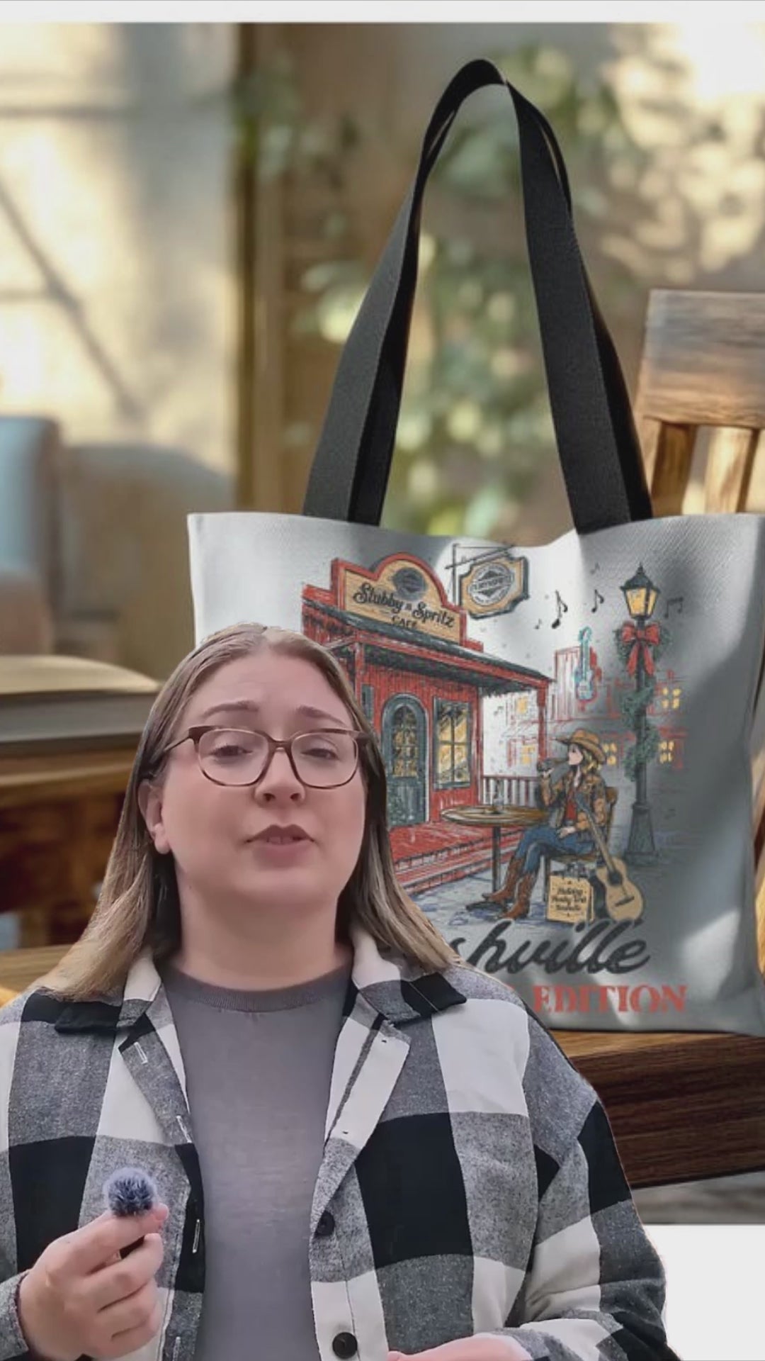 Nashville Country Music Tote Bag Holiday Edition Limited Deluxe Polyester Collection