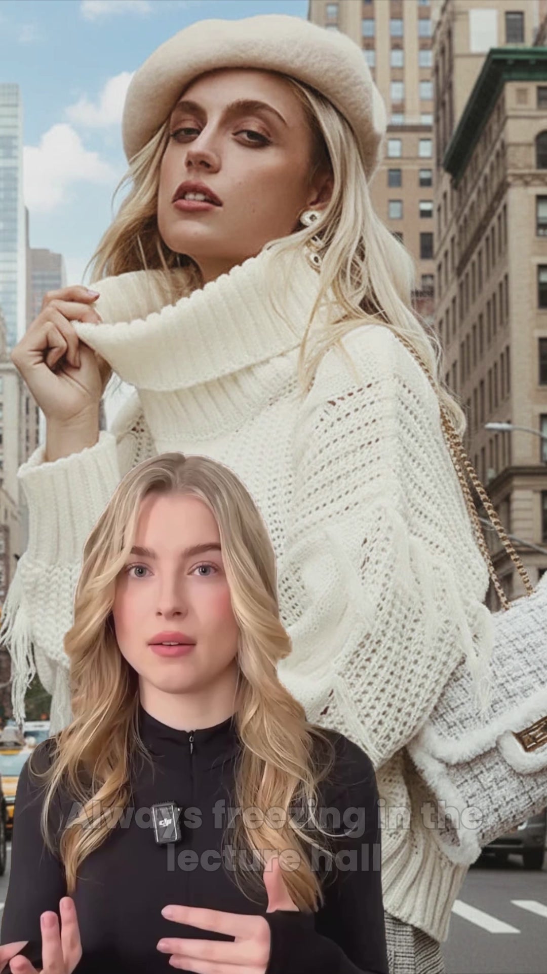 Limited Fringe Knit Sweater Acrylic Luxe Collection