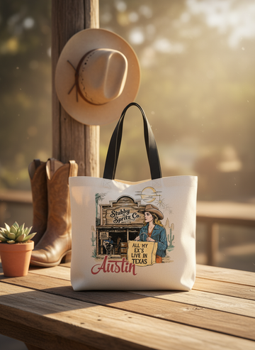 Texas country background for tote bag
