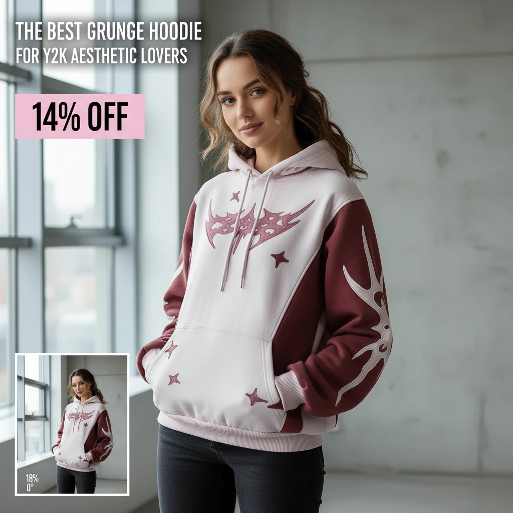 Y2K Grunge Pullover Hoodies for Women