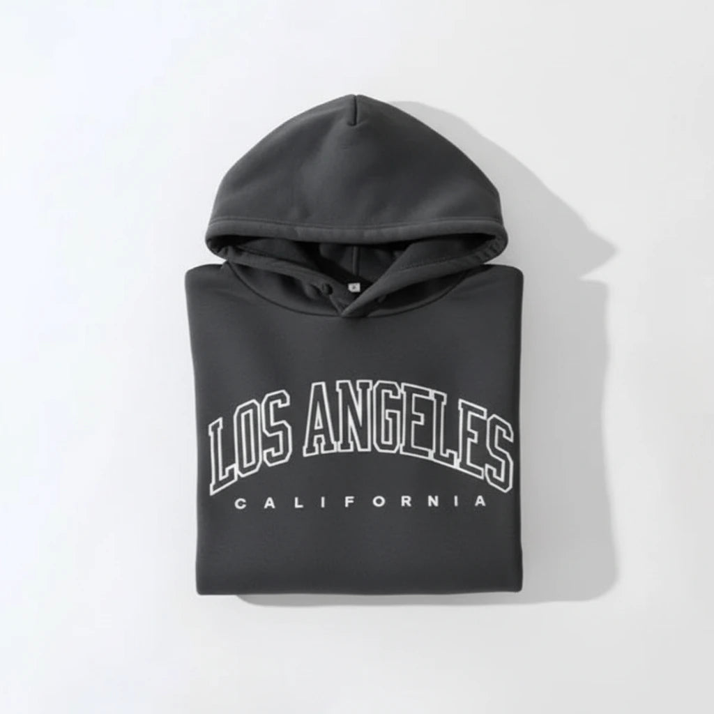Los Angeles California Letter Print Womens Hoodie Pullover